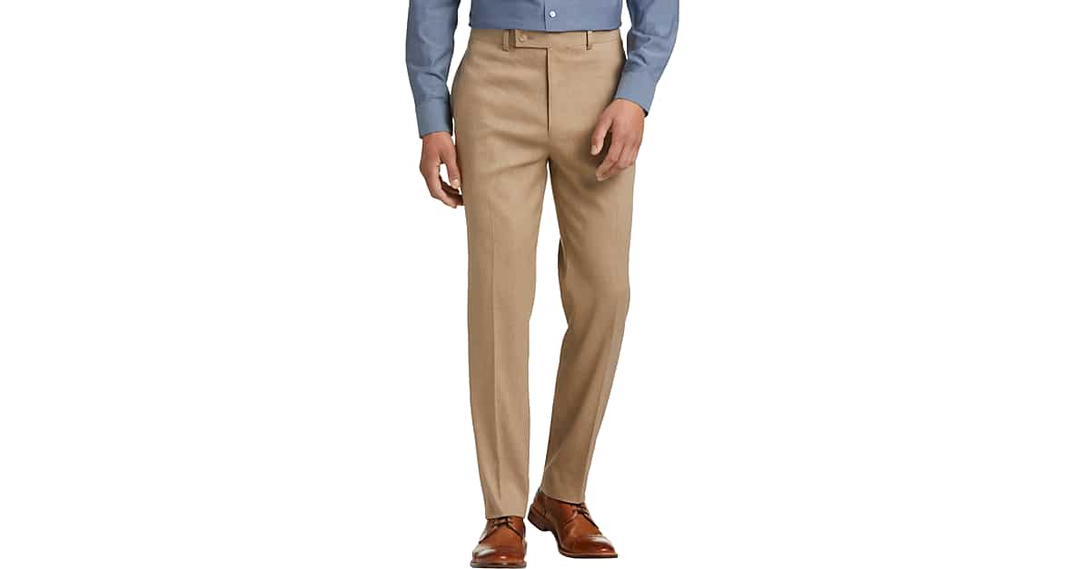 Calvin Klein X-Fit Slim Fit Linen Blend Suit Separates Pants, Tan - Men's  Sale | Men's Wearhouse