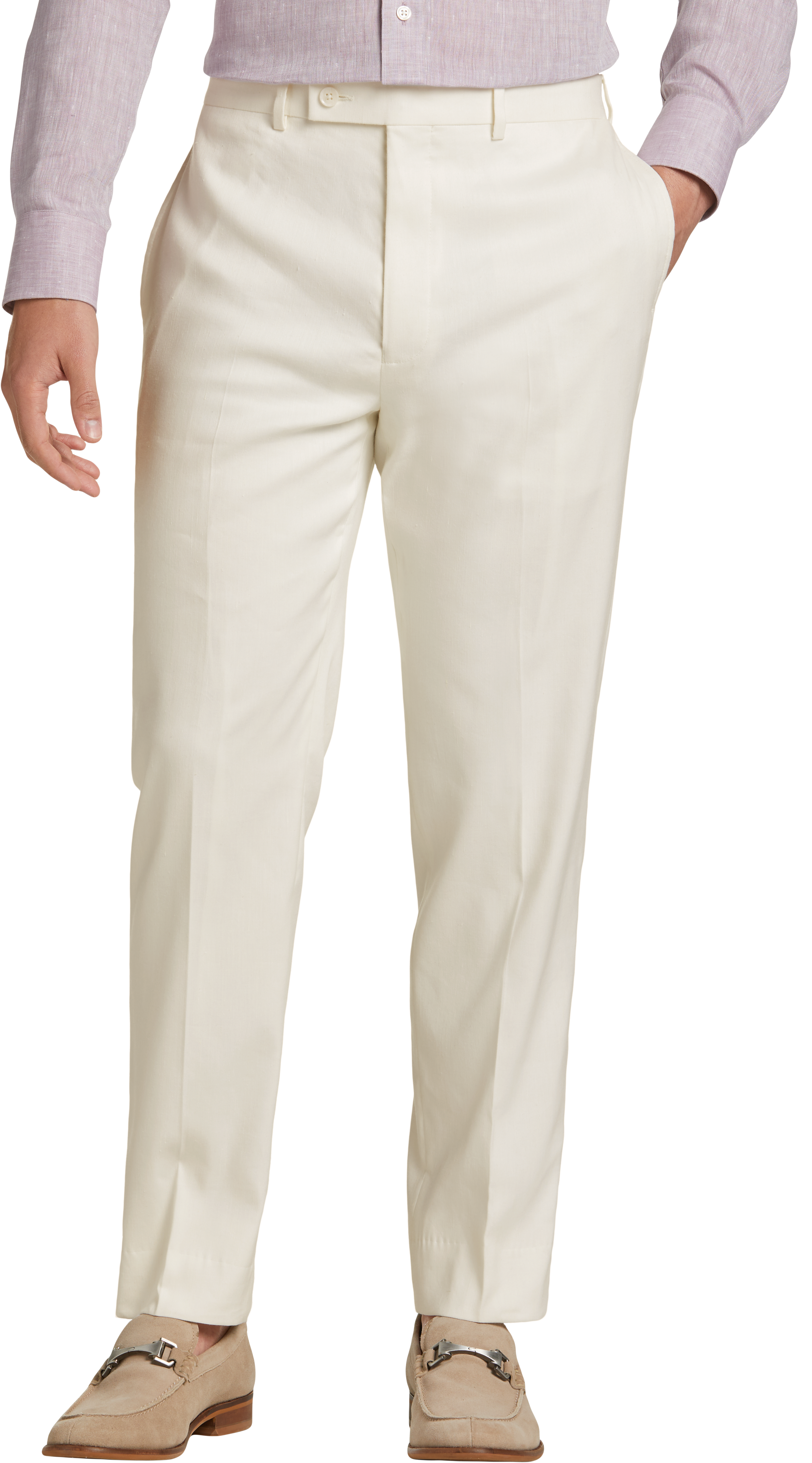 Calvin Klein X-Fit Slim Fit Linen Blend Suit Separates Pants, White ...