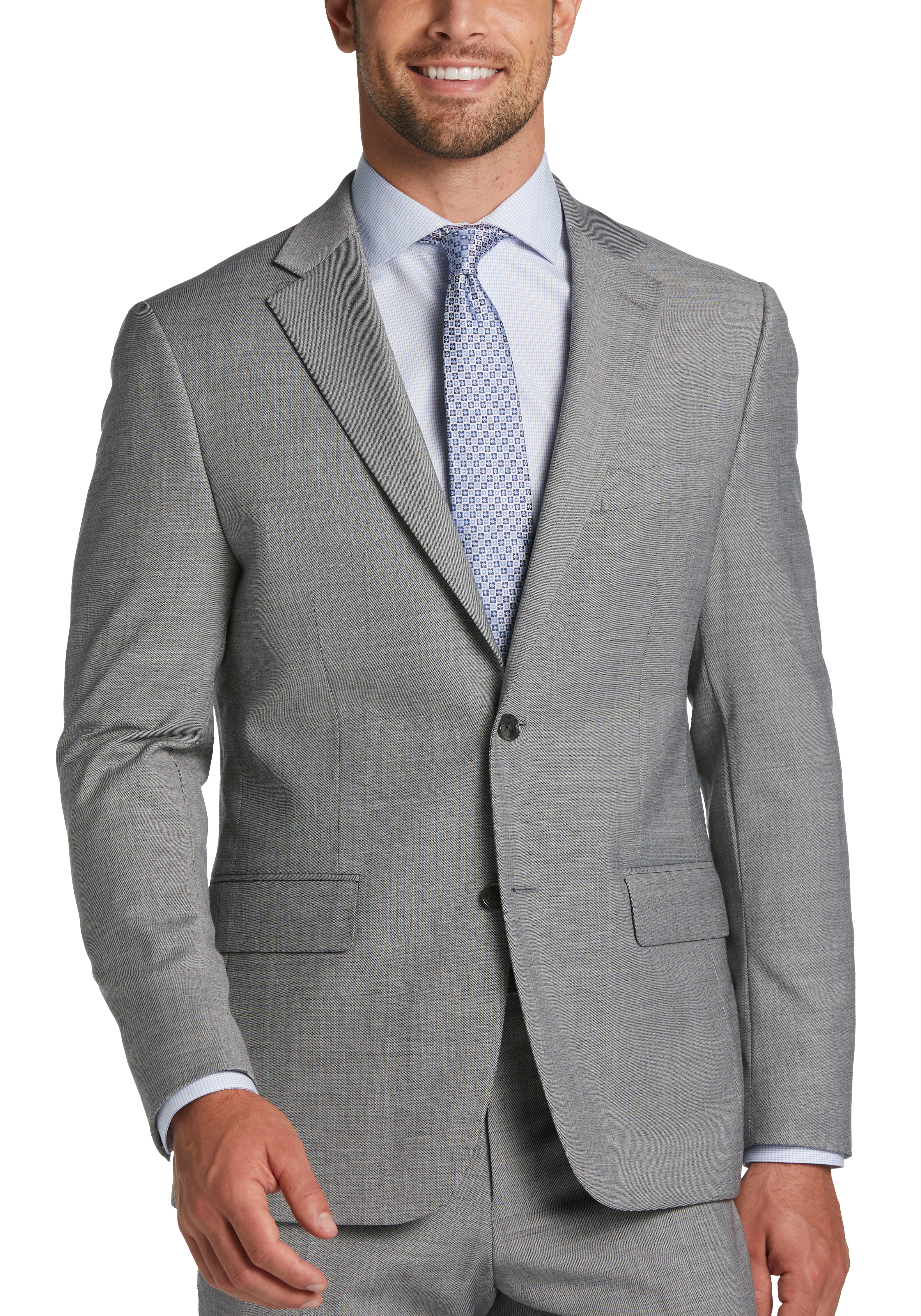 Tommy Hilfiger Modern Fit Suit Separates, Gray Sharkskin - - Men's Wearhouse