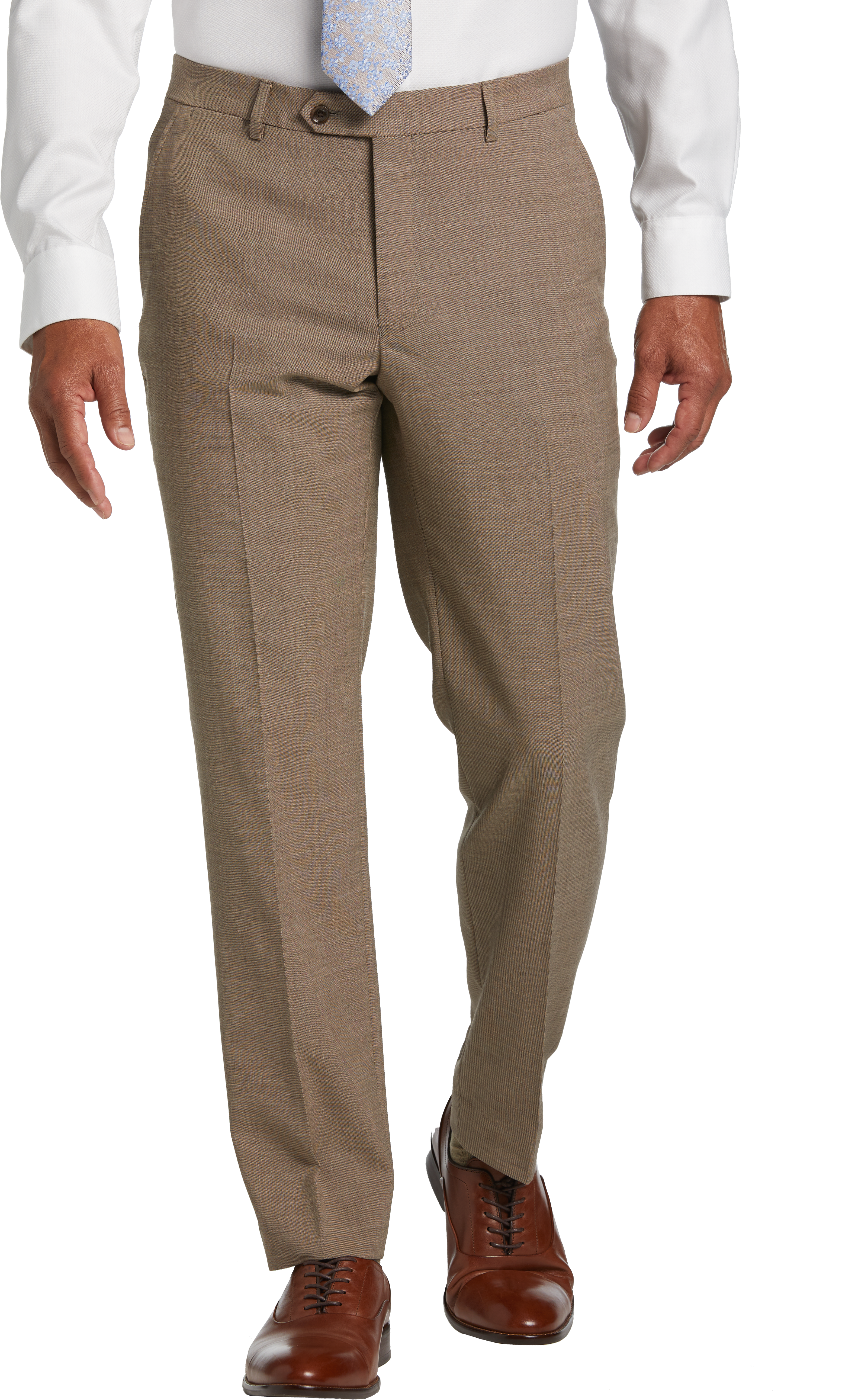 Tommy Hilfiger Modern Fit Separates Pant, Tan Sharkskin - | Men's Wearhouse