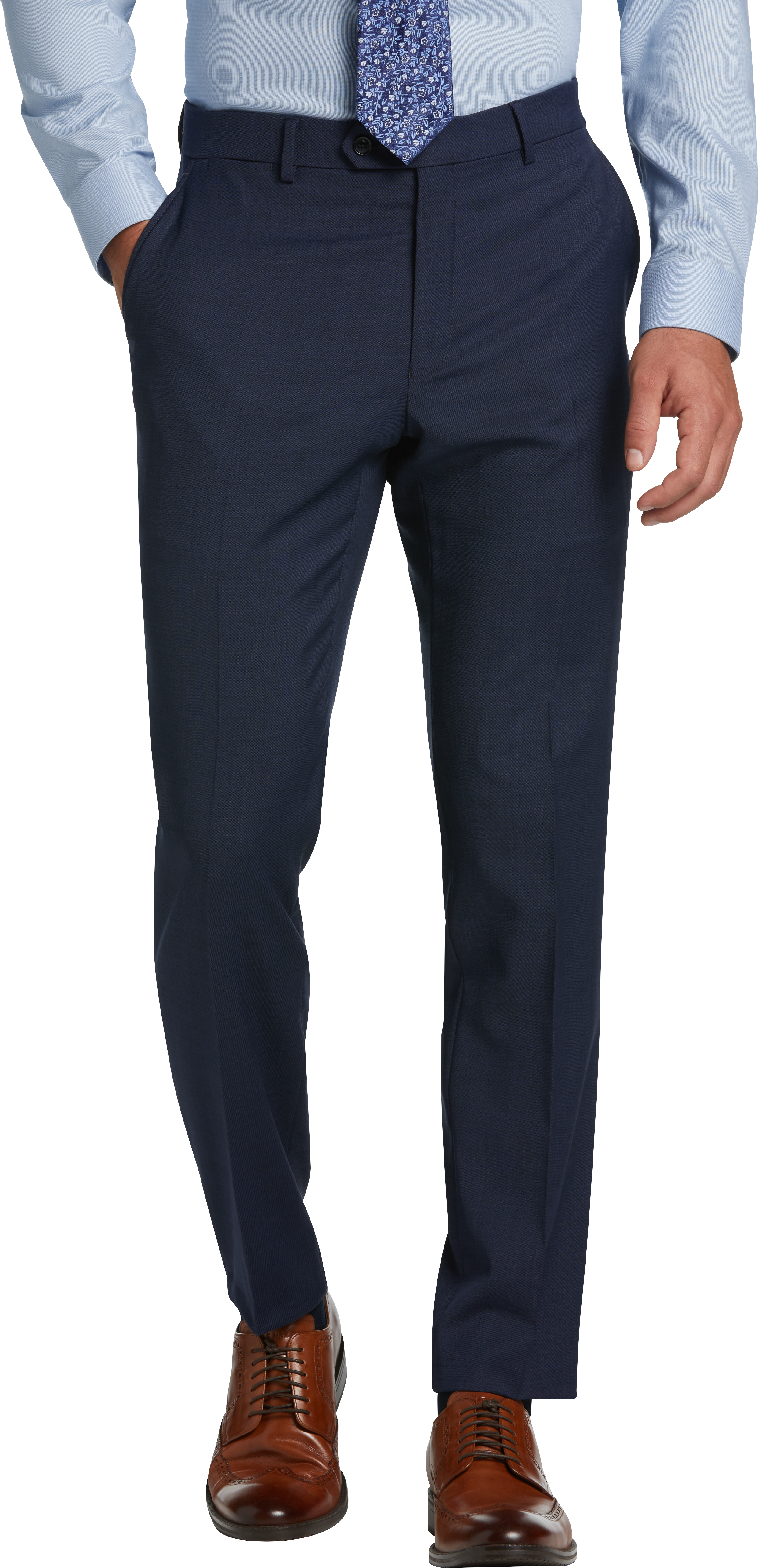 Men's Modern-Fit Wool TH-Flex Stretch Suit Separate Pants