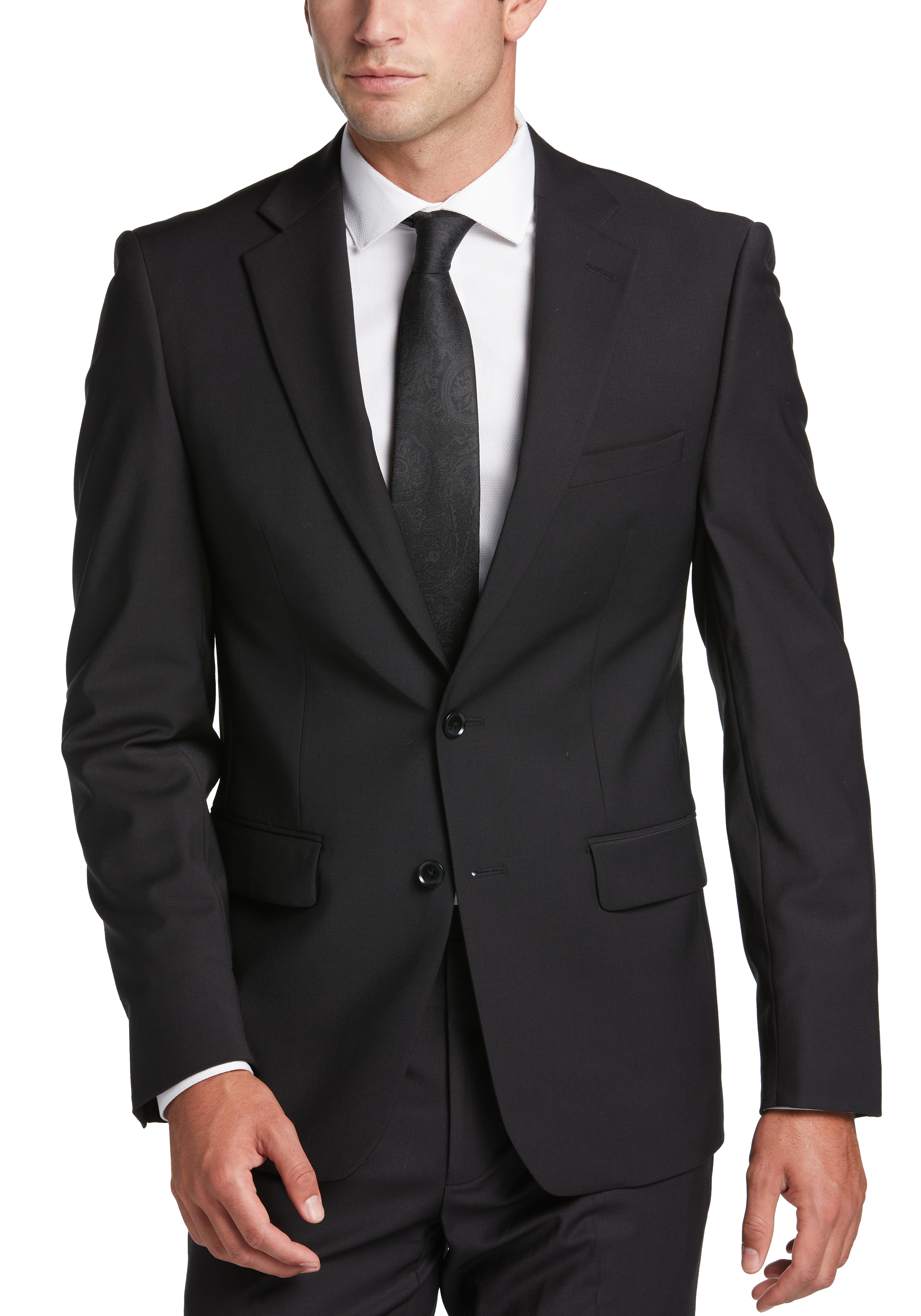 Descubrir 51+ imagen calvin klein black slim fit suit