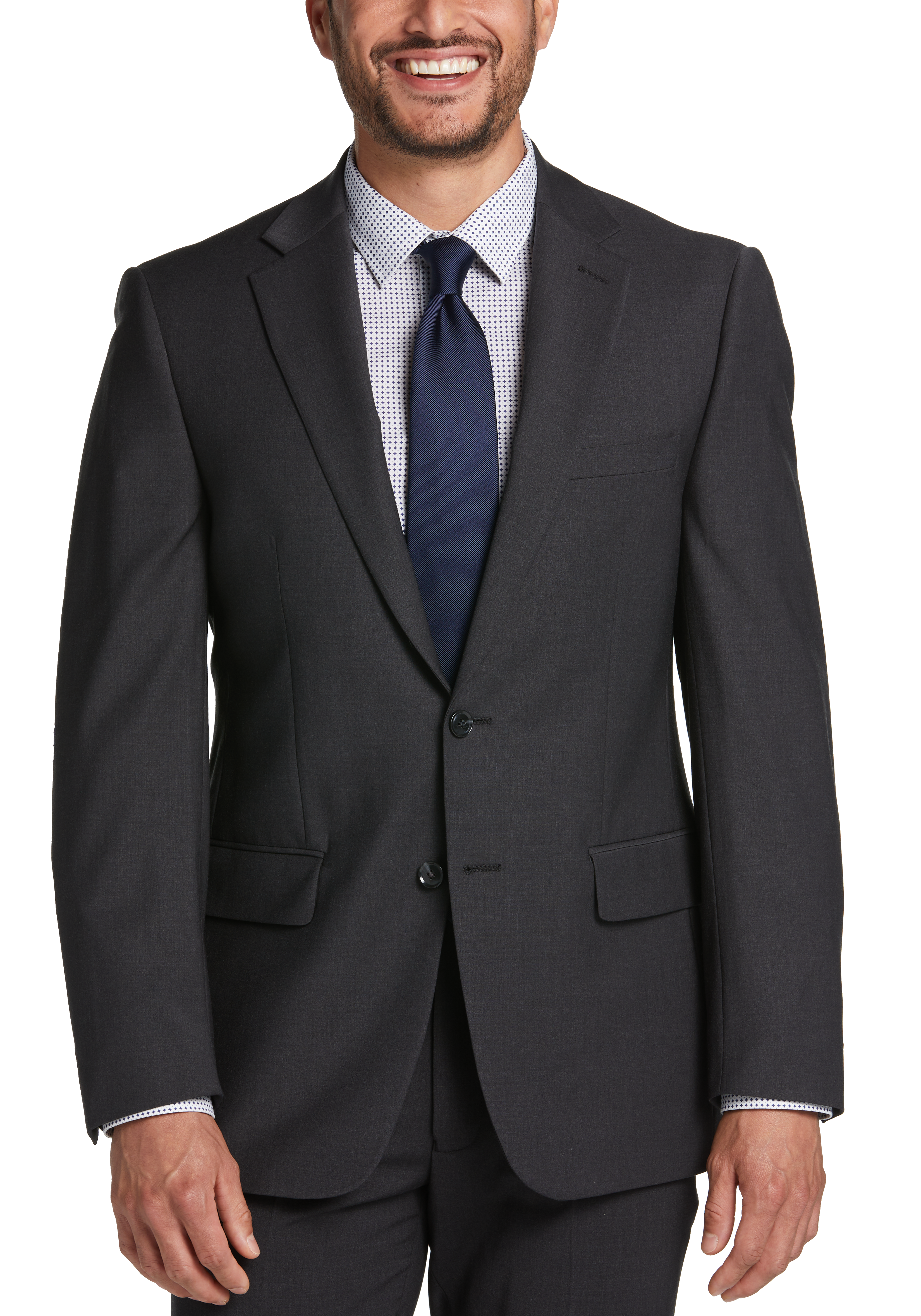 Calvin Klein X-Fit Slim Fit Suit Separates Coat, Charcoal Gray - Men's Suits  | Men's Wearhouse