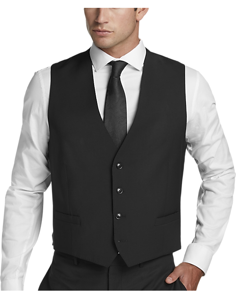 Calvin Klein X-Fit Slim Fit Suit Separates Vest, Black - Men's Suits |  Men's Wearhouse