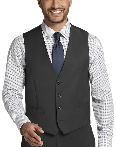 Calvin Klein X-Fit Slim Fit Suit Separates Vest, Charcoal Gray - Men's Suits  | Men's Wearhouse