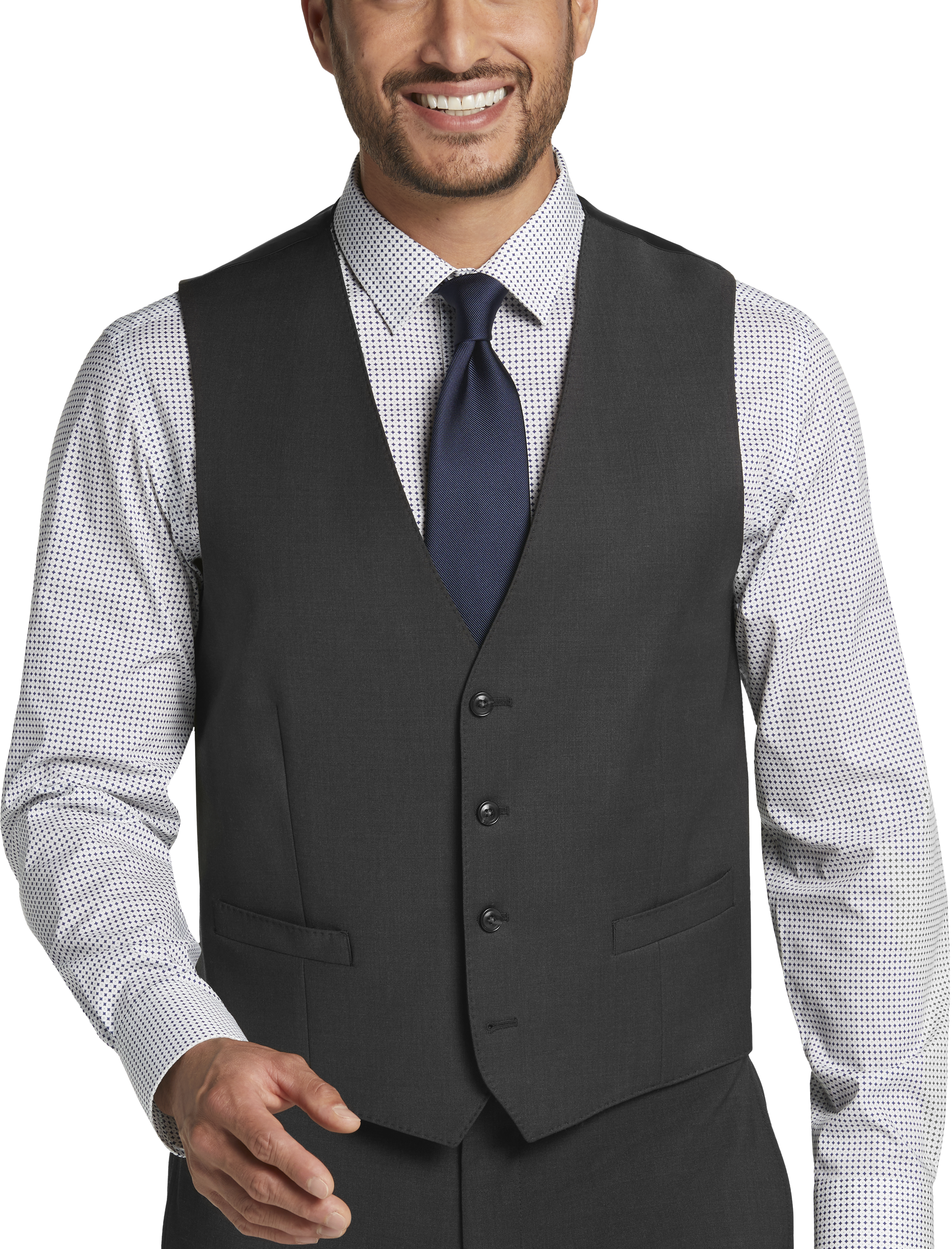 Calvin klein deals blue suit vest