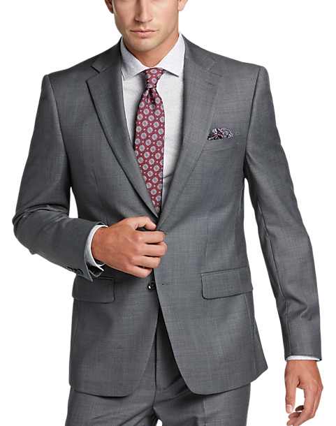 Calvin Klein X-Fit Slim Fit Suit Separates Coat, Gray Sharkskin - Men's  Suits | Men's Wearhouse