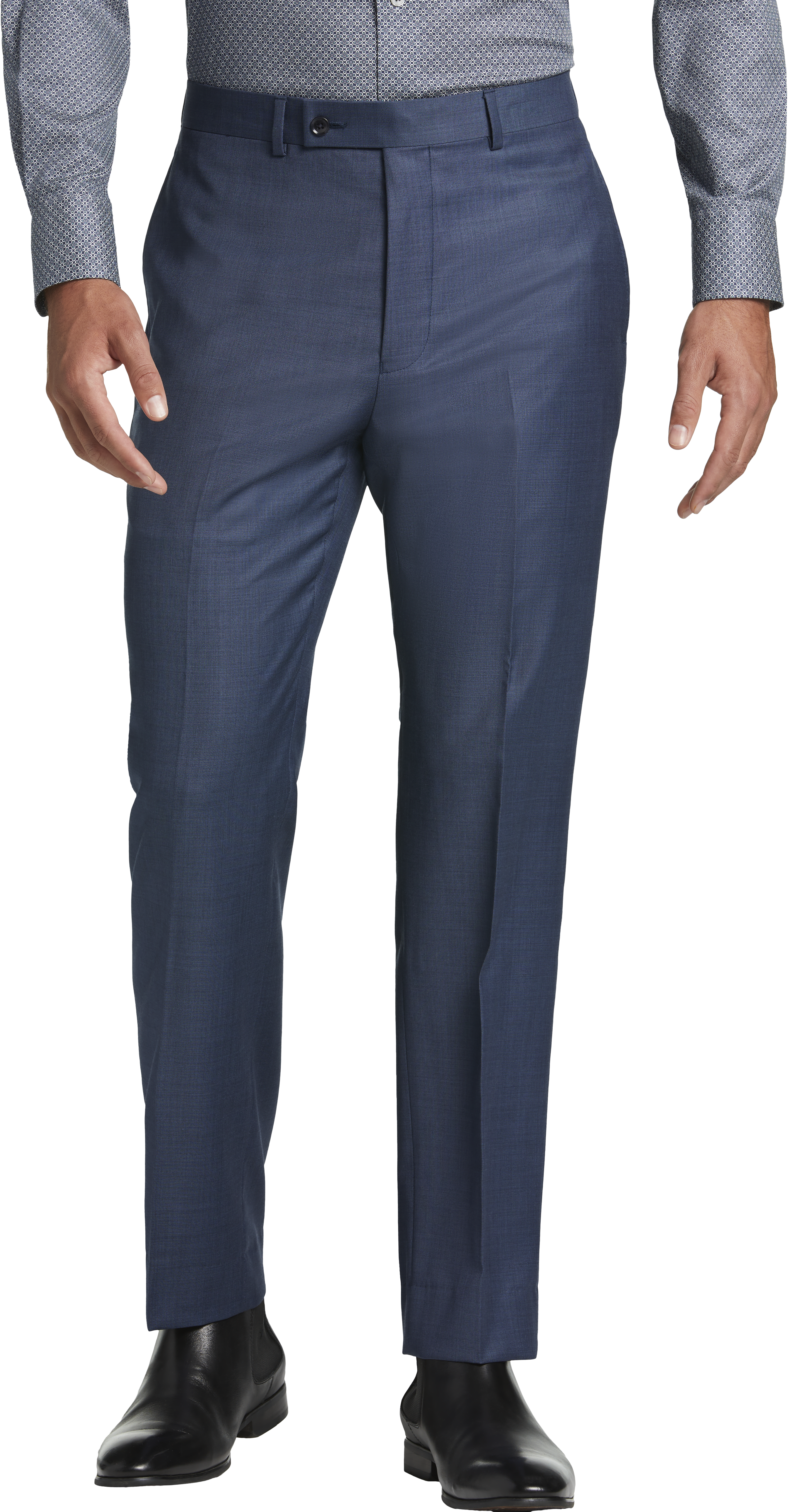 Calvin Klein X-Fit Slim Fit Suit Separates Pants, Blue Sharkskin - Men's  Suits | Men's Wearhouse