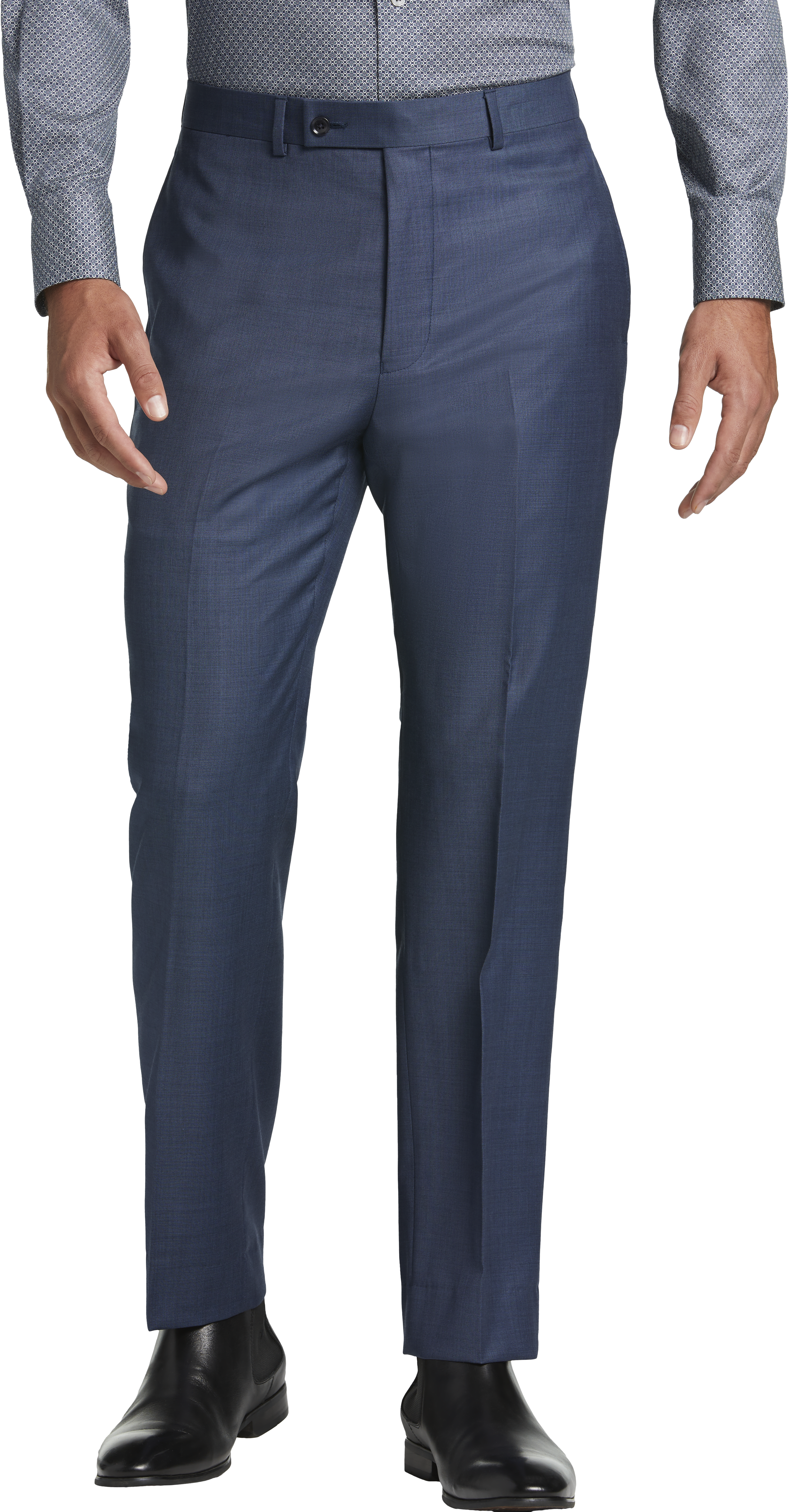 Calvin Klein X Fit Slim Fit Suit Separates Pants Blue Sharkskin Mens Suits Mens Wearhouse 