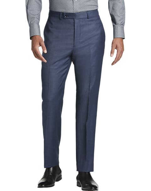 Calvin Klein X-Fit Slim Fit Suit Separates Pants, Blue Sharkskin - Men's  Suits | Men's Wearhouse