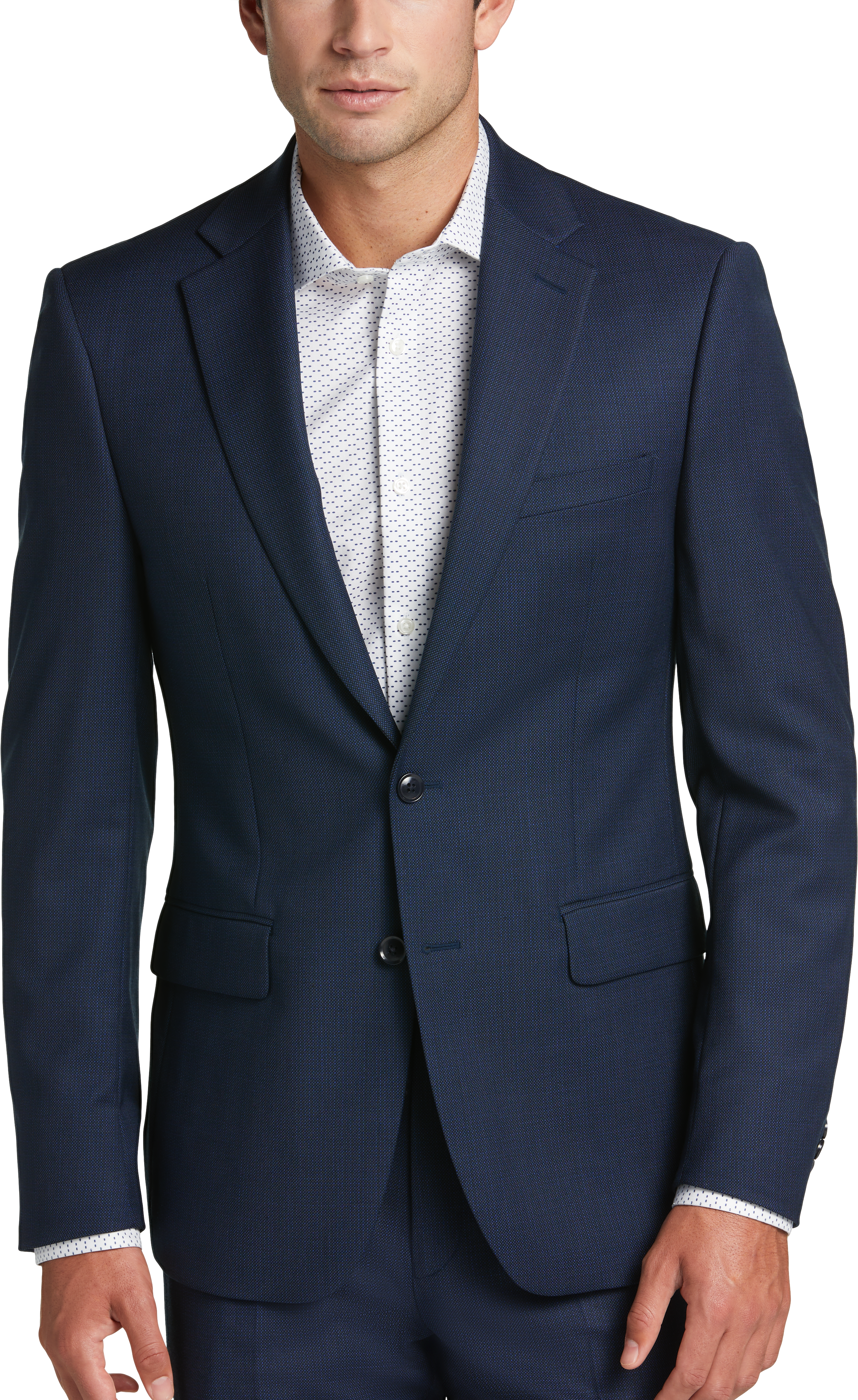 Calvin Klein X-Fit Slim Fit Suit Separates Coat, Blue Tic - Men's Suits ...