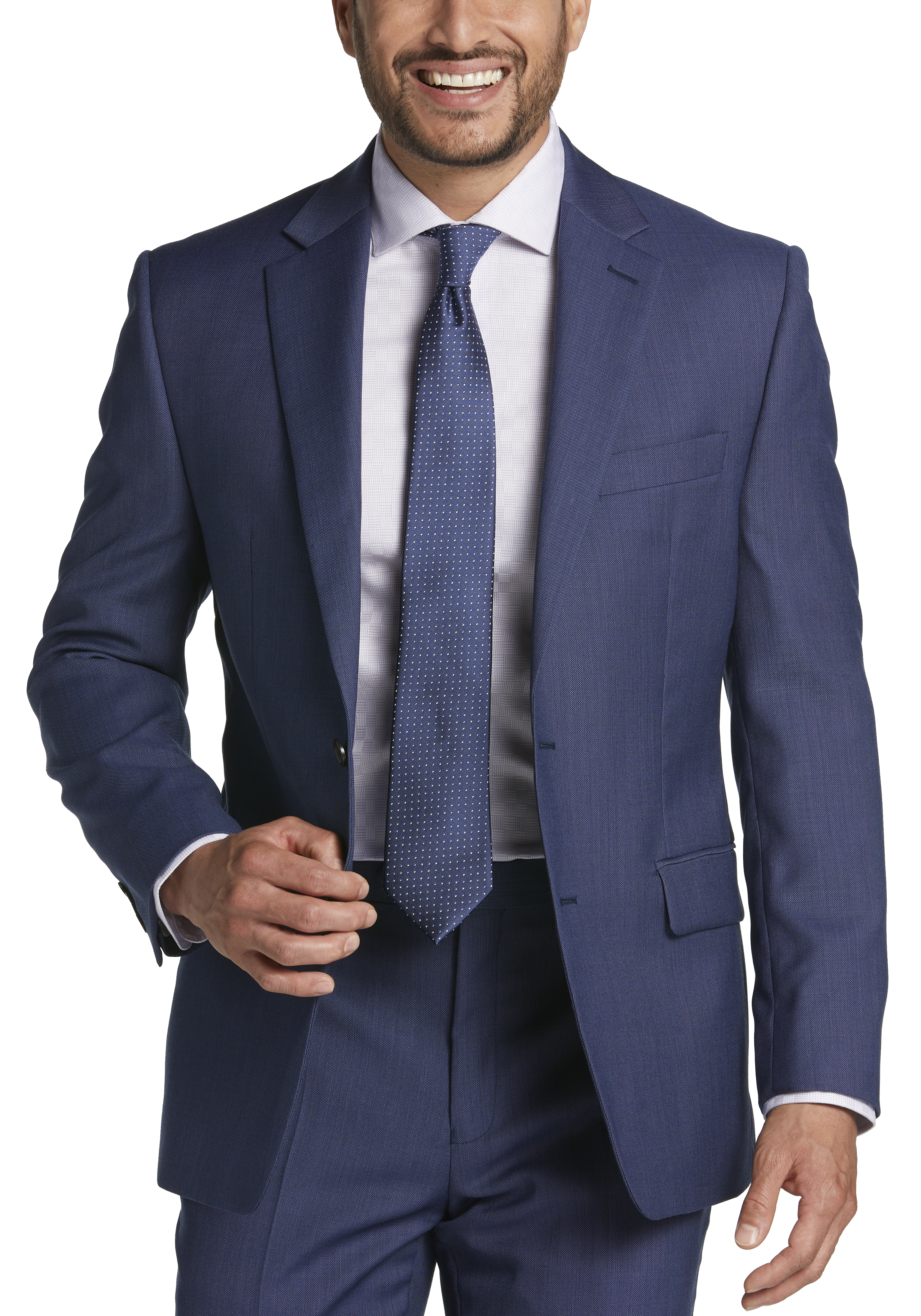 Mens Classic Fit, Suits - Lauren By Ralph Lauren Classic Fit Suit Separates Coat, Blue Tic - Men's Wearhouse