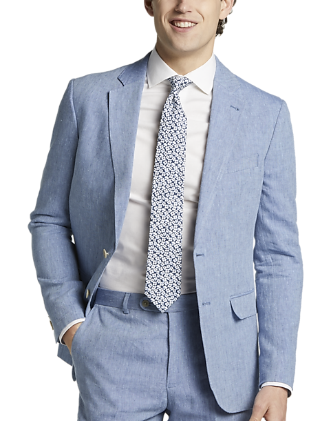 JOE Joseph Abboud Linen Slim Fit Suit Separates Jacket, Light Blue - Men's  Suits | Men's Wearhouse