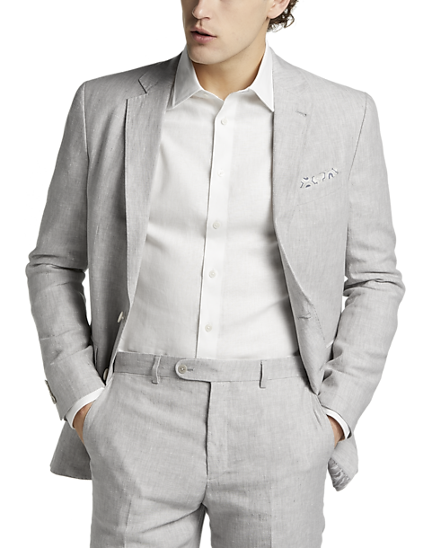 JOE Joseph Abboud Linen Slim Fit Suit Separates Jacket, Light Gray