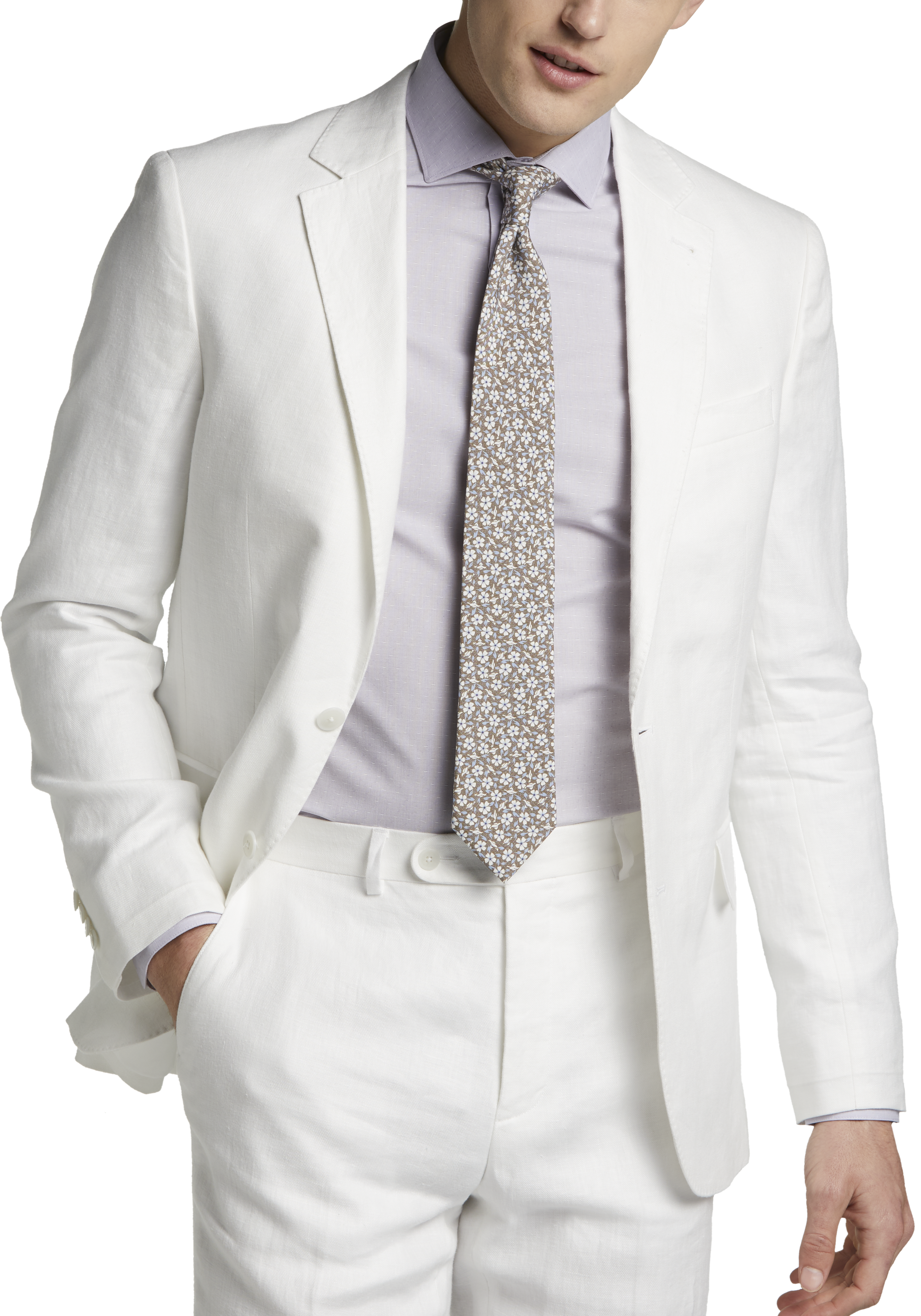 JOE Joseph Abboud Linen Slim Fit Suit Separates Jacket, White