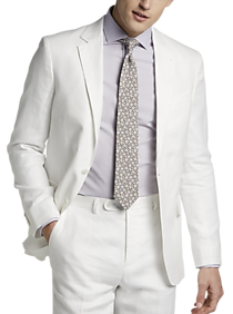 JOE Joseph Abboud Linen Slim Fit Suit Separates, White