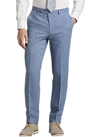 JOE Joseph Abboud Linen Slim Fit Suit Separates Dress Pant, Light Blue