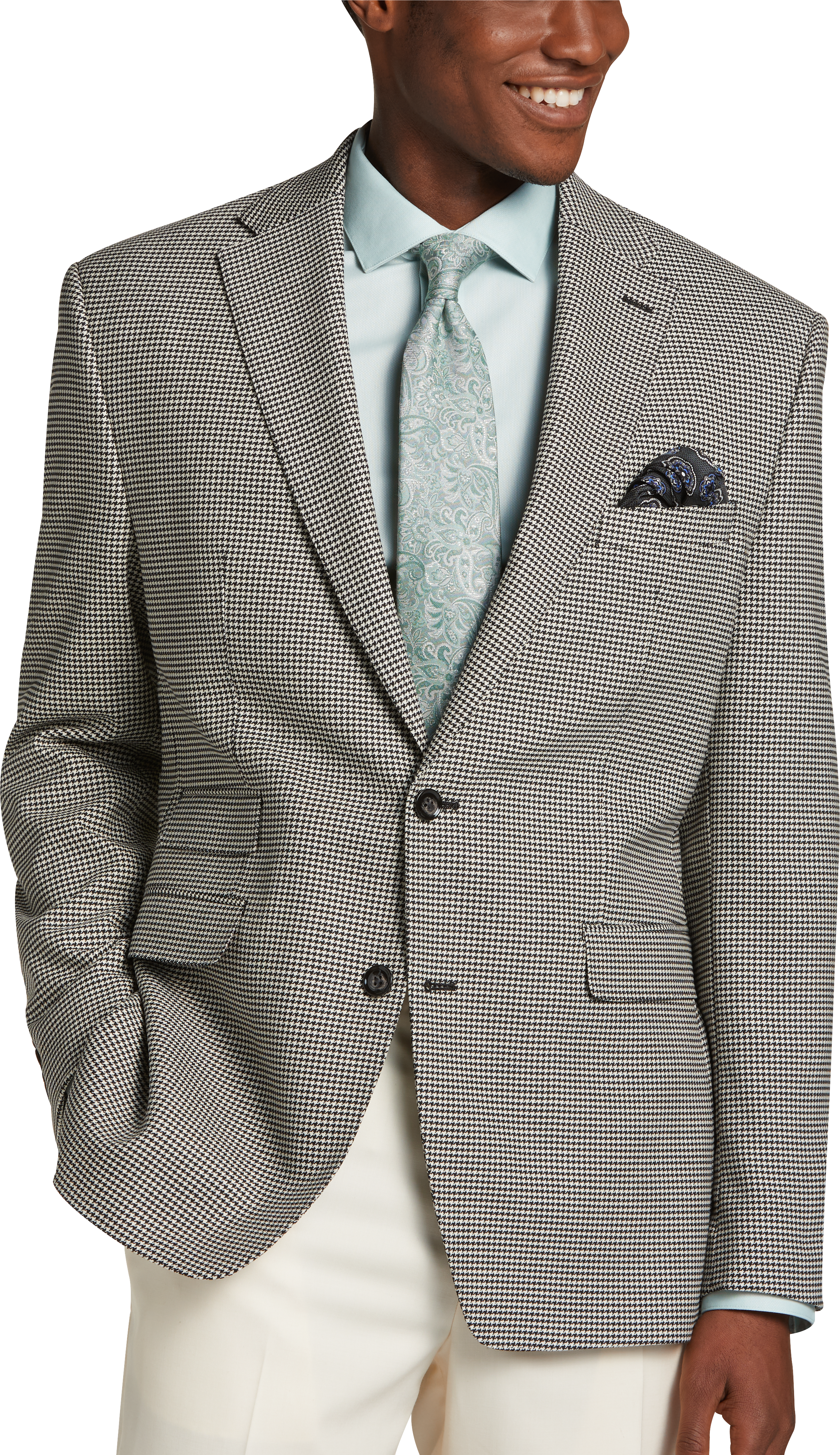 Tayion Classic Fit Suit Separates Coat, Black & White Houndstooth