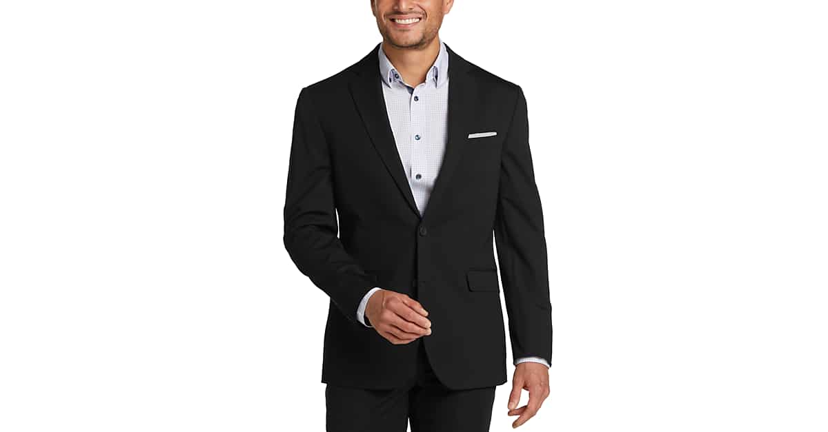 Awearness Cole Knit Slim Fit Suit Separates Coat, Black Men's