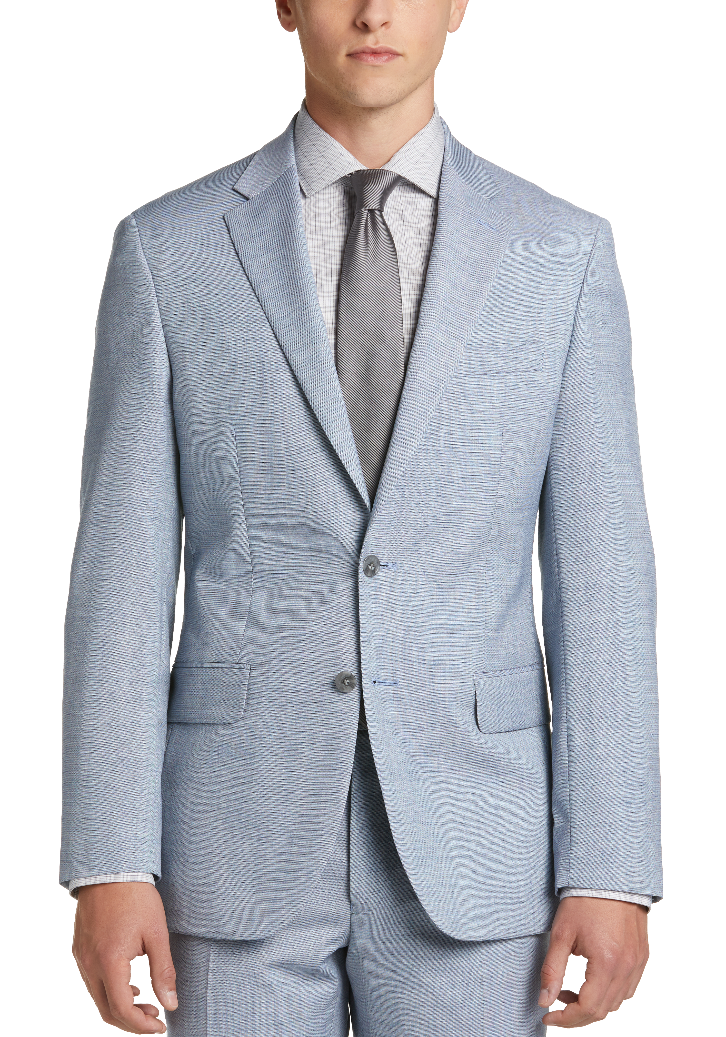 JOE Joseph Abboud Slim Fit Suit, Light Blue Sharkskin - Men's Suits ...