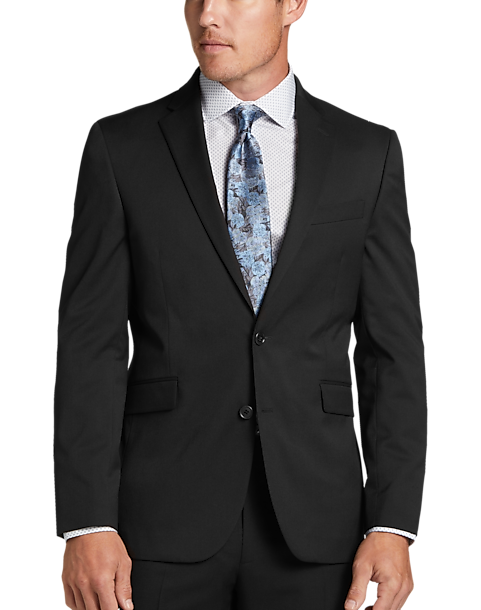 Wilke-Rodriguez Slim Fit Suit Separates Coat, Black Grid - Men's Suits ...