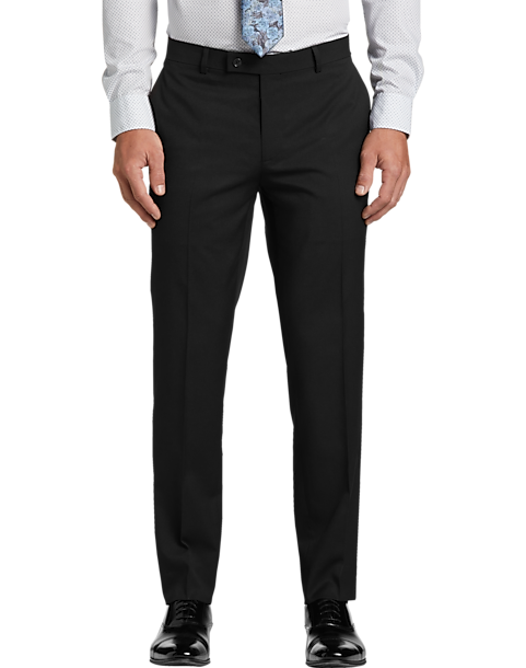 Wilke-Rodriguez Slim Fit Suit Separates Pants, Black Grid - Men's Suits ...
