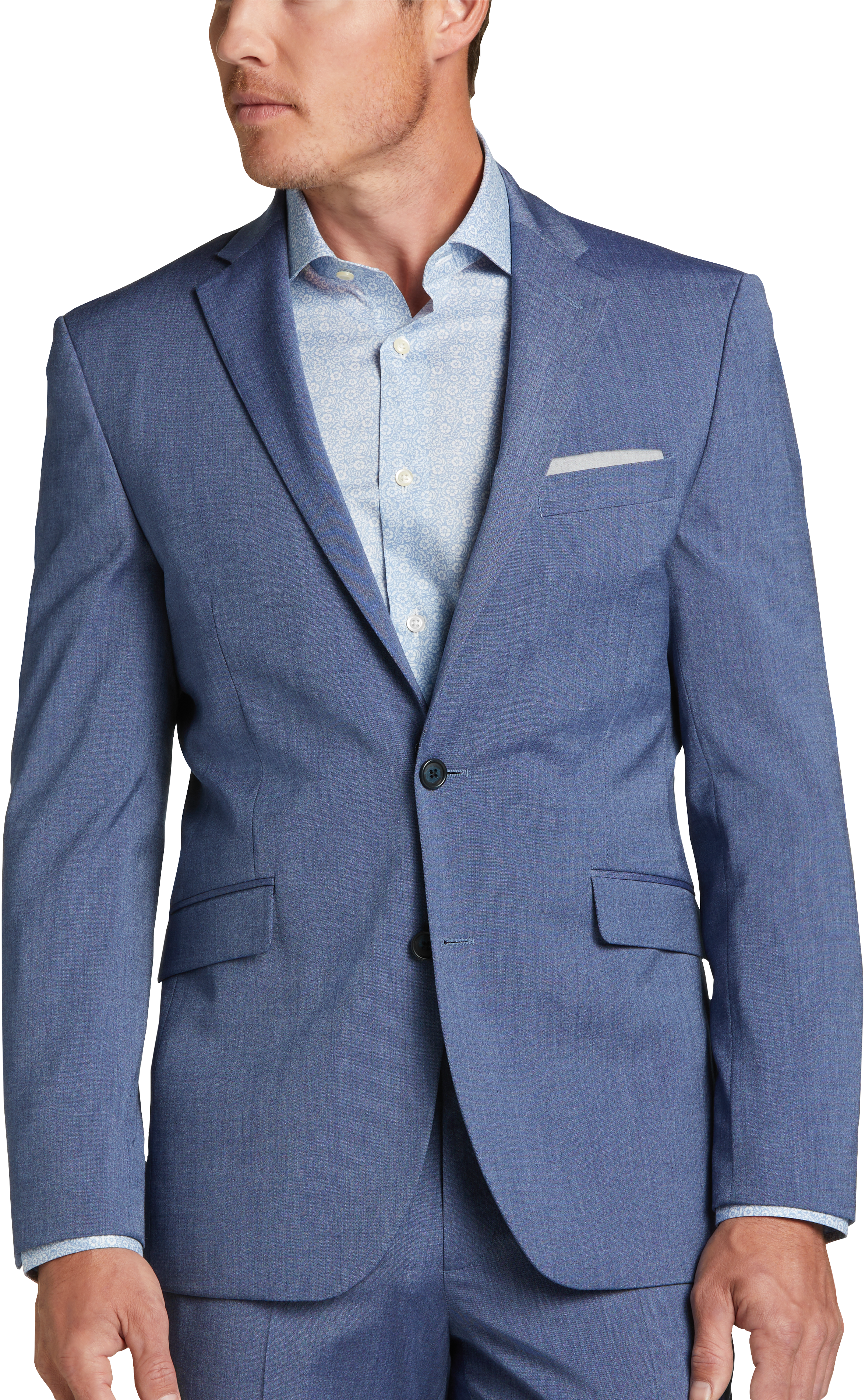 Blue Performance Wedding Suit By Calvin Klein Suit Rental, 53% OFF