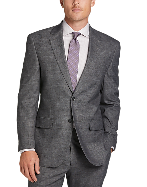 Pronto Uomo Modern Fit Suit, Gray Plaid - Men's Sale | Men's Wearhouse