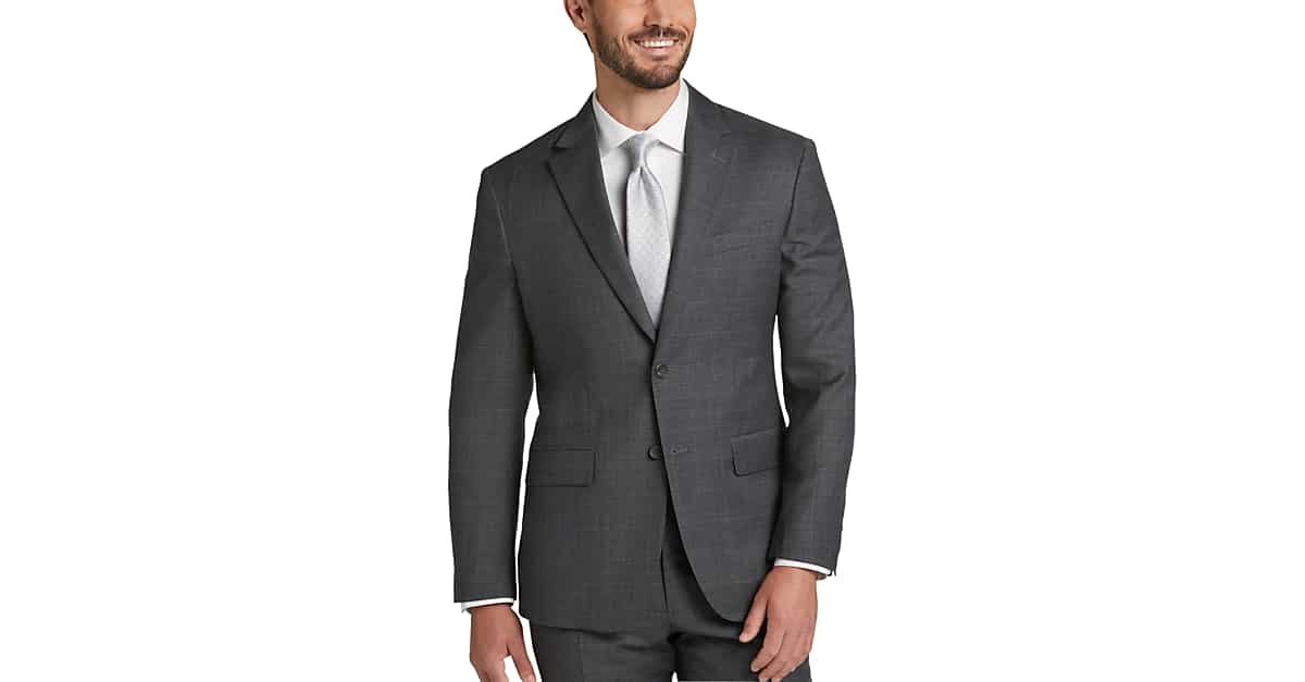 Pronto Uomo Platinum Modern Fit Suit, Gray Plaid - Men's Sale | Men's ...