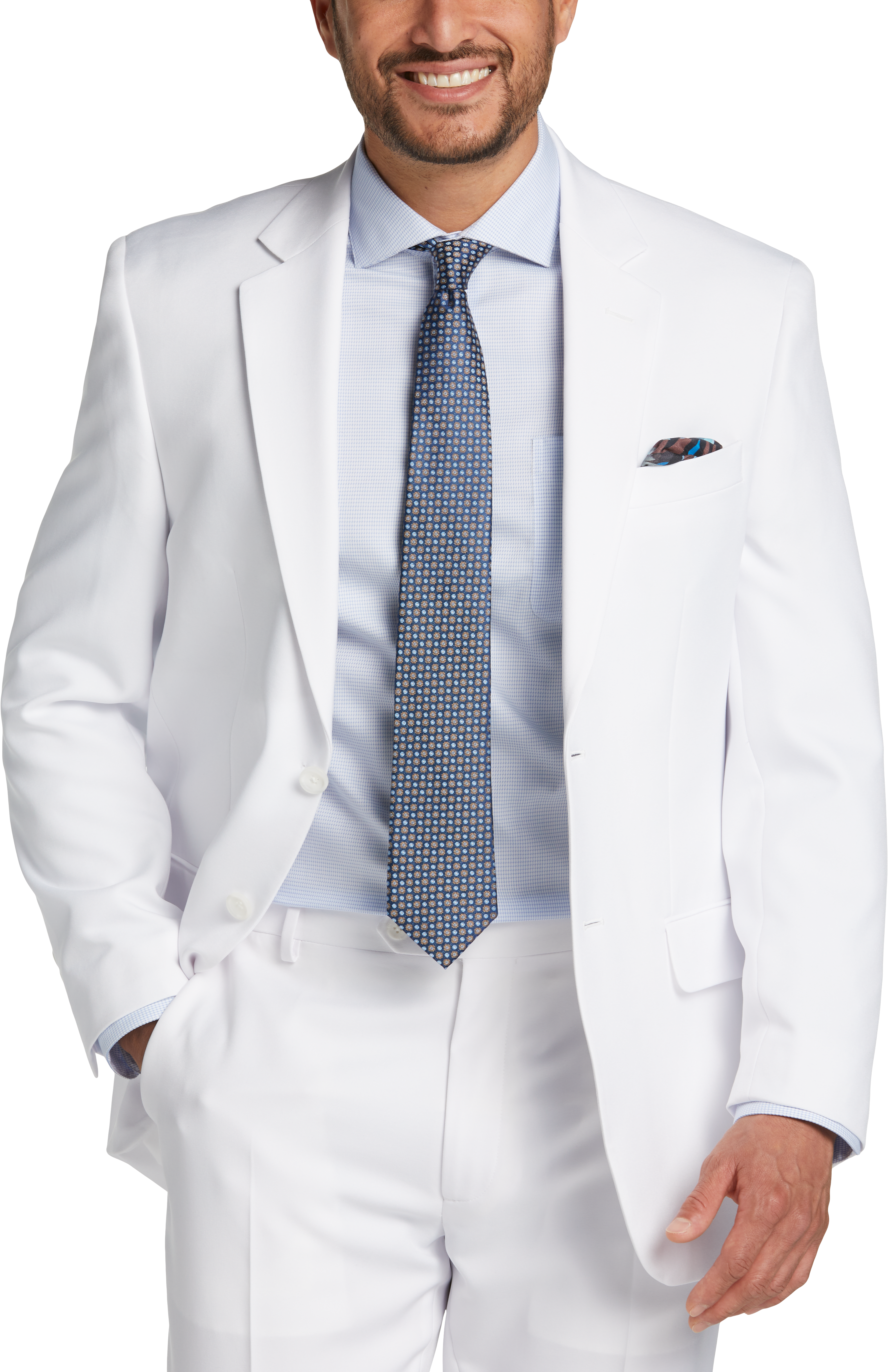 Pronto Uomo Modern Fit Suit Separates Coat, White