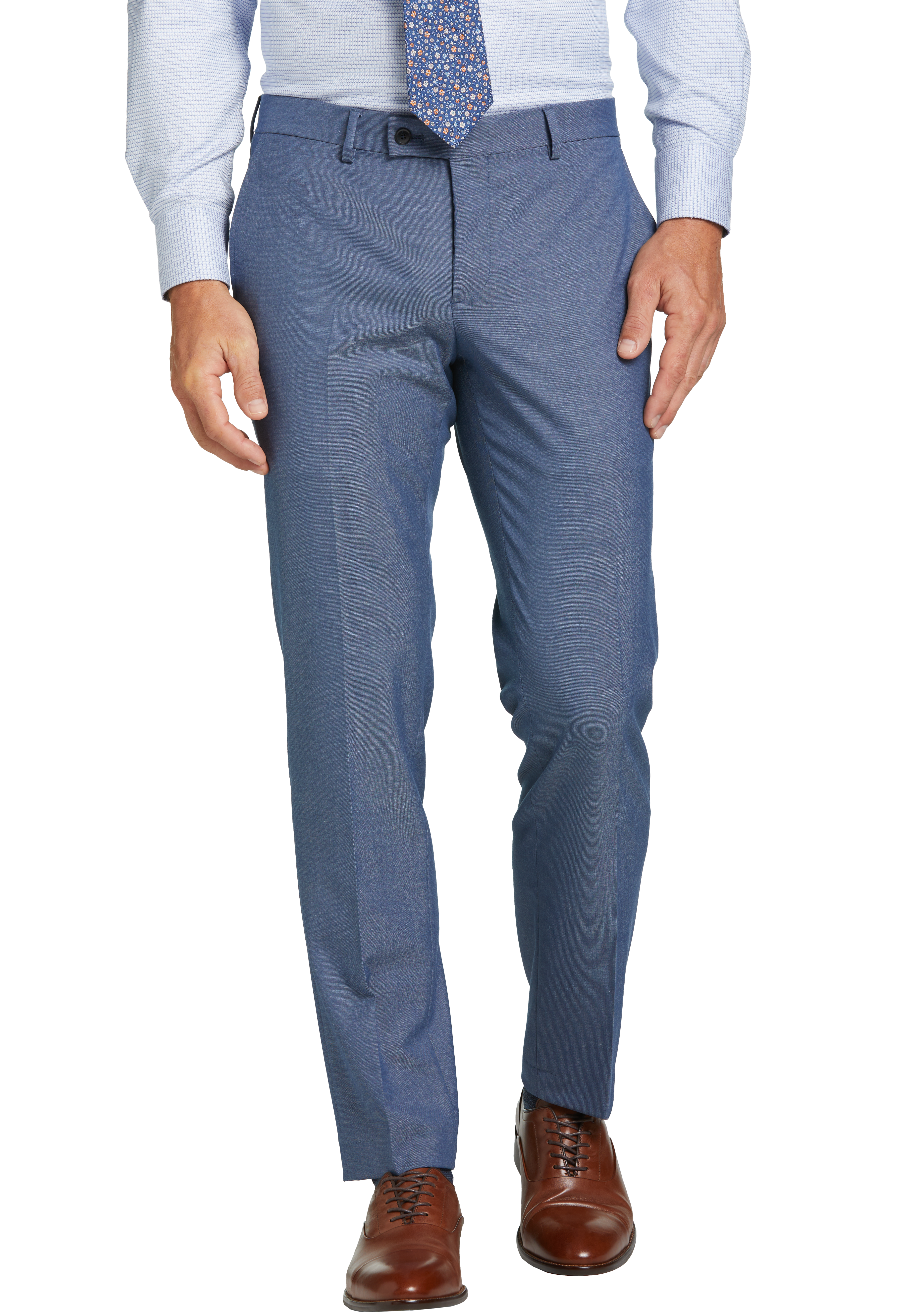 Wool Pants Slim Robert Kent Men's Wool Skinny Fit Dress Pants