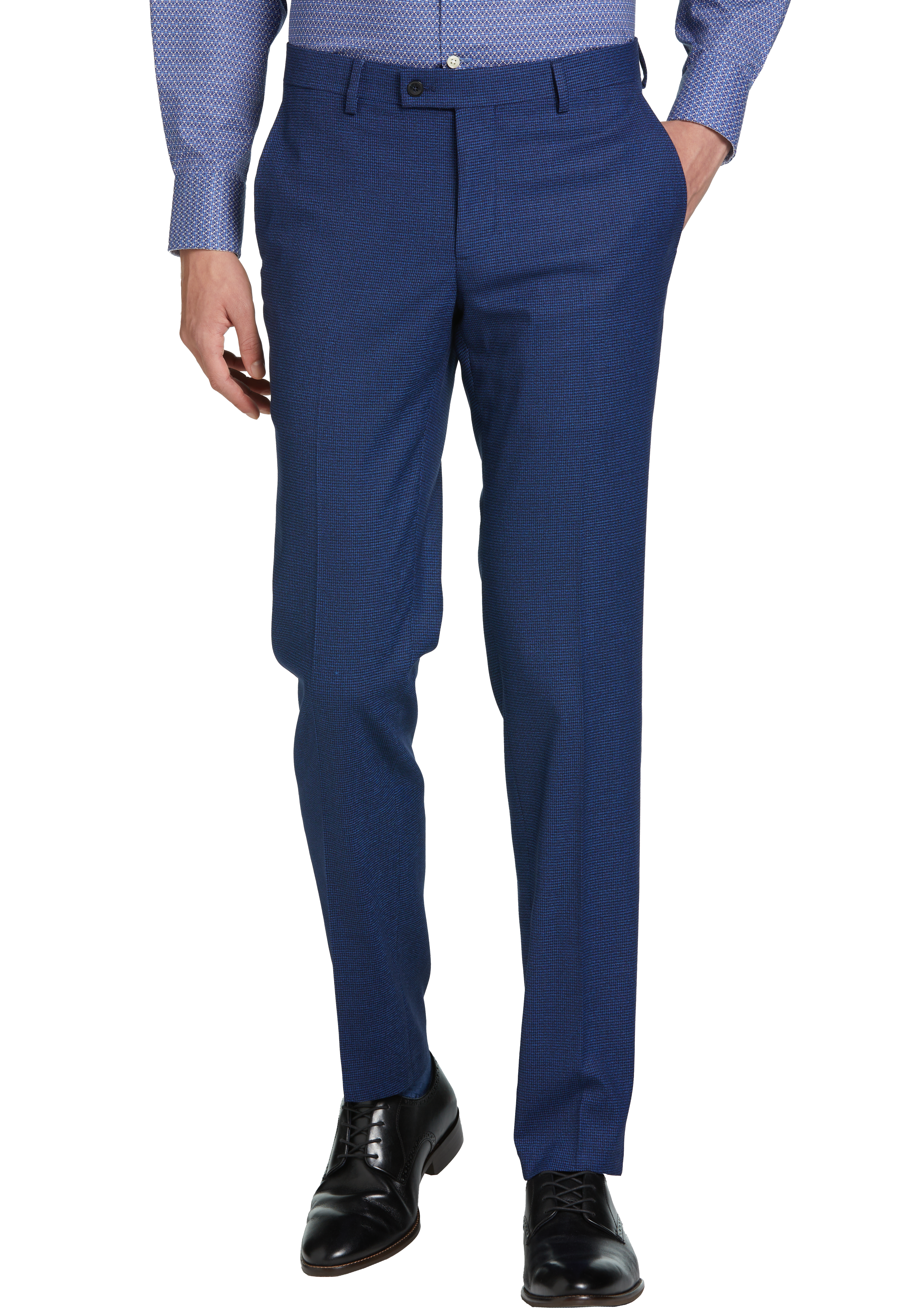 Egara Skinny Fit Suit Separates Pant, Blue Check