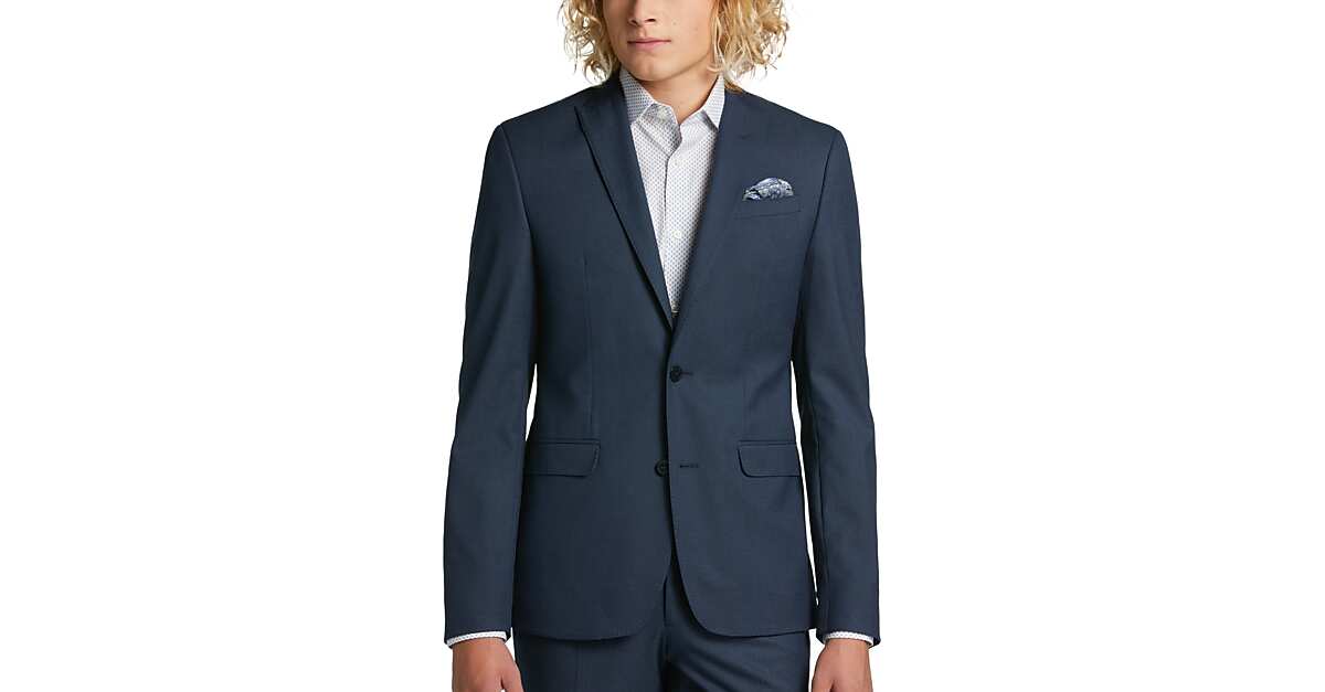 Egara Skinny Fit Suit Separates Coat, Teal Tic Men's Suits Men's