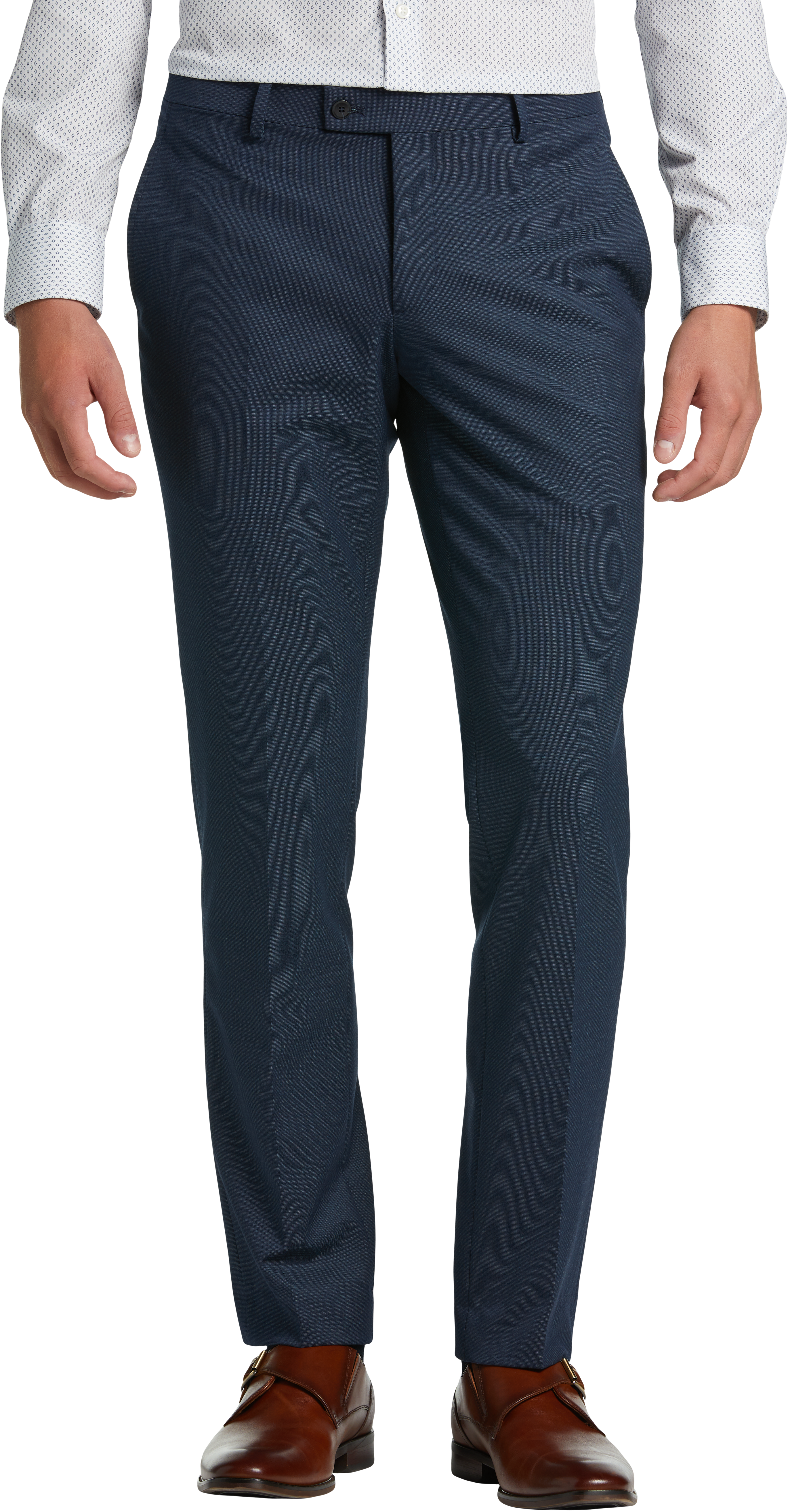 Egara Skinny Fit Suit Separates Dress Pants, Teal Tic - Men's Suits ...