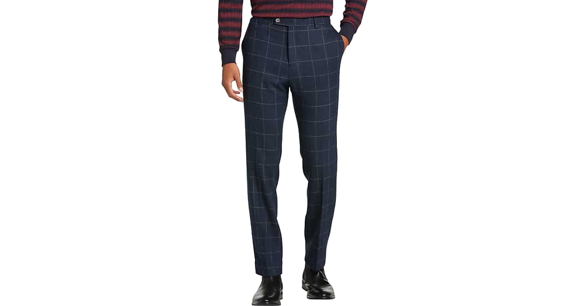 Paisley & Gray Slim Fit Suit Separates Pants, Navy Herringbone