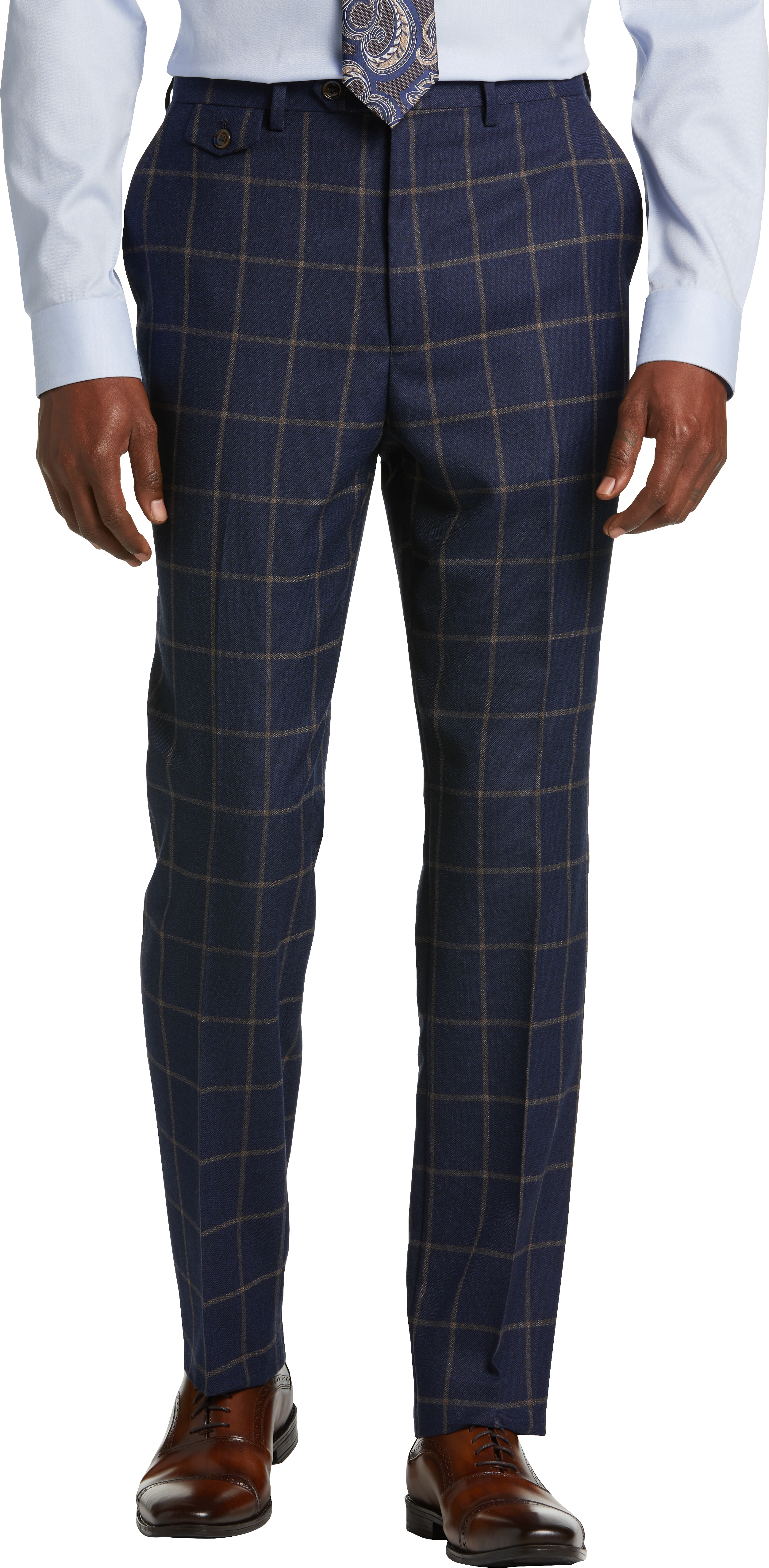 Tayion Classic Fit Suit Separates Pants, Navy Plaid - Men's Suits | Men ...