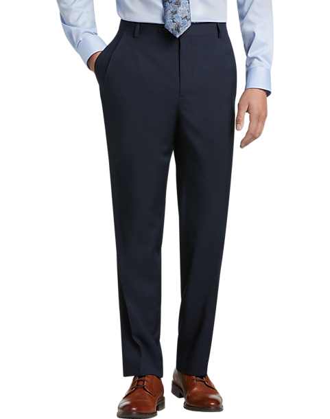 Pronto Uomo Platinum Modern Fit Suit Separates Pants, Navy Sharkskin ...