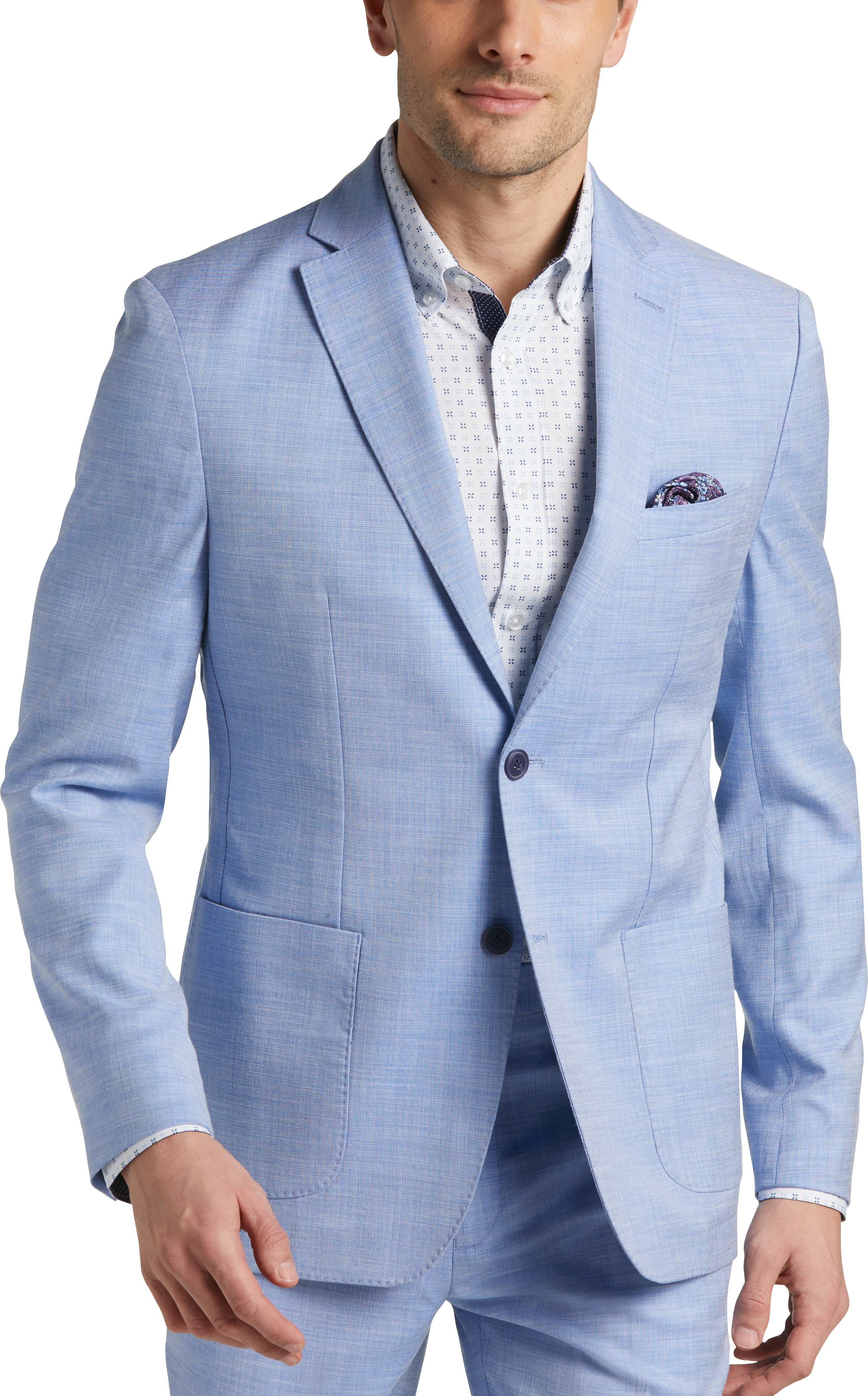 Michael Kors Modern Fit Suit Separates Coat, Light Blue - Men's Suits |  Men's Wearhouse