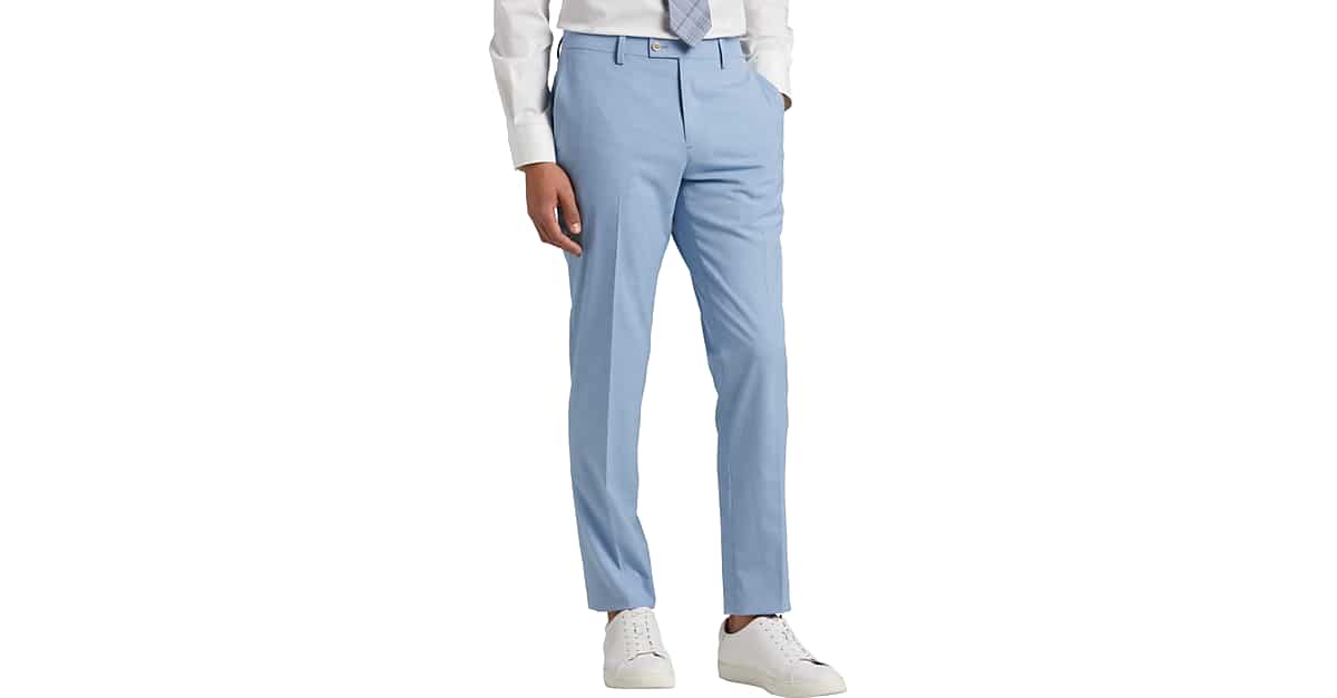 Egara Skinny Fit Suit Separates Pants, Sky Blue - Men's Suits | Men's ...
