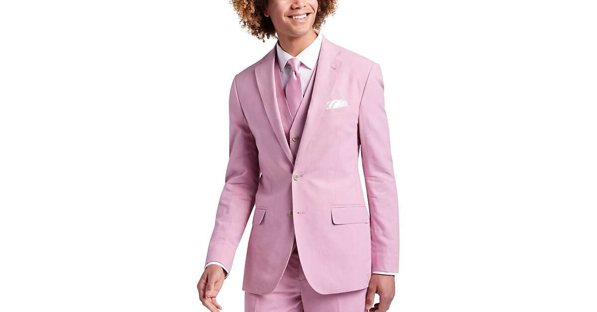 JOE Joseph Abboud Slim Fit Linen Blend Suit Separates Coat, Raspberry