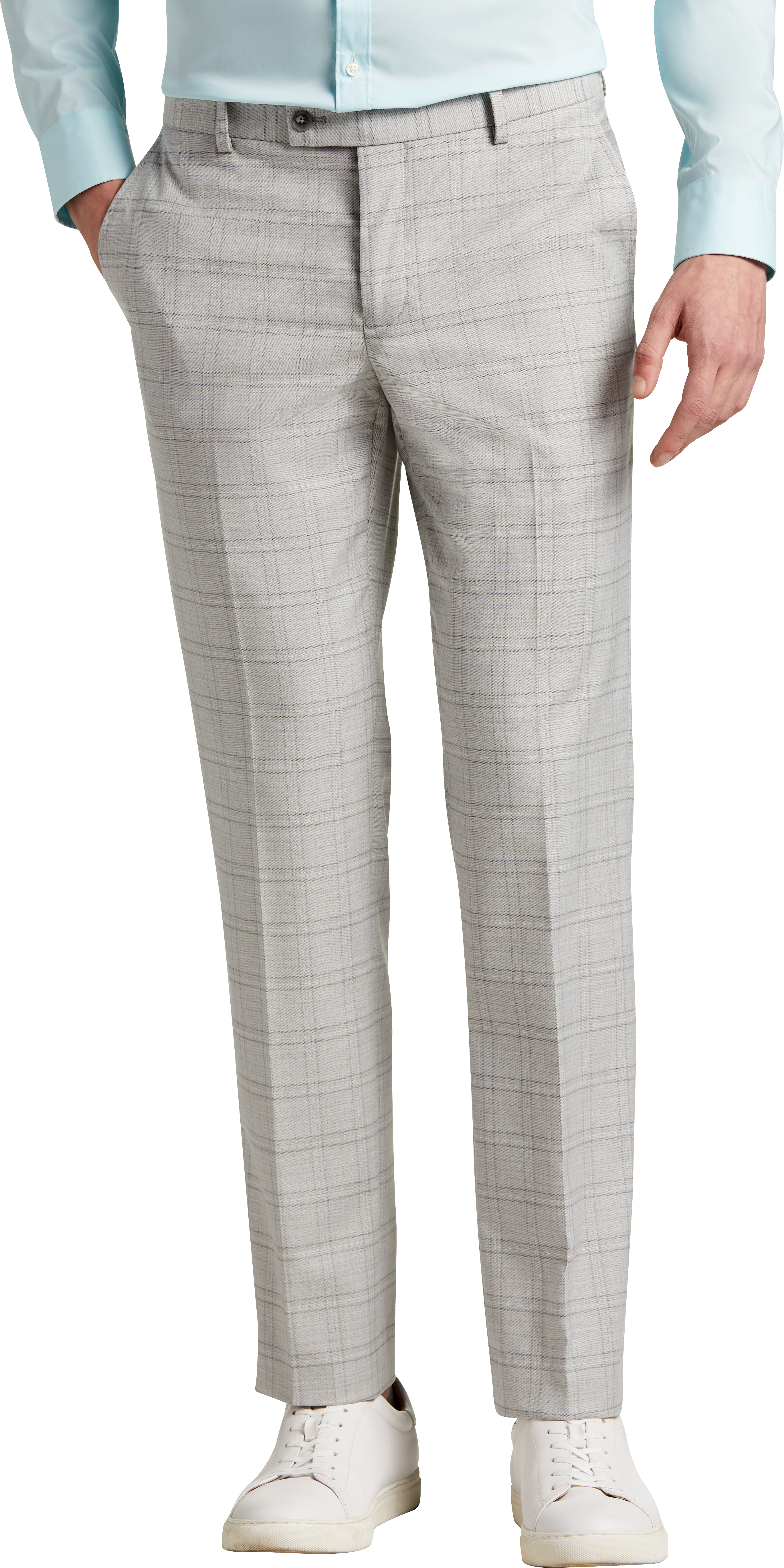 Egara Skinny Fit Suit Separates Pants, Orange & Gray Windowpane - Men's ...