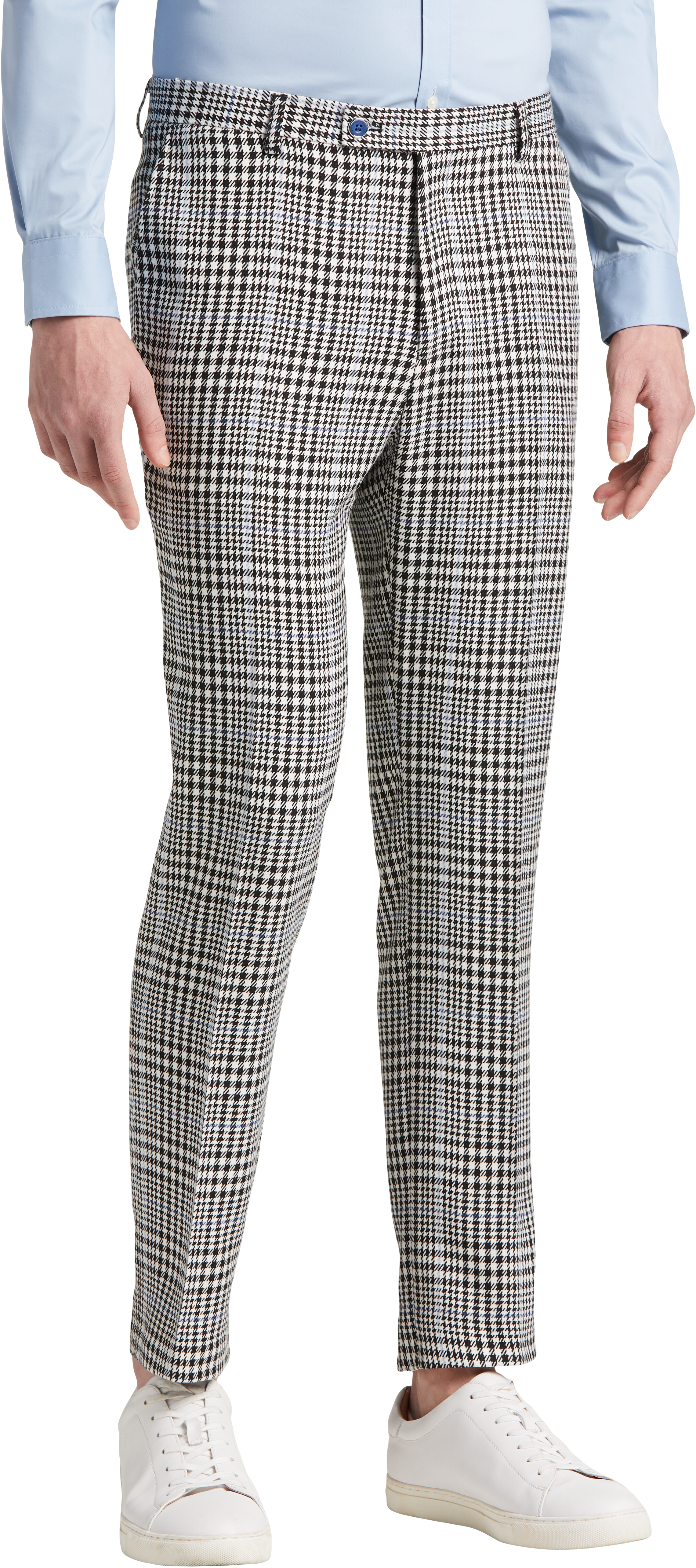 Paisley & Gray Slim Fit Suit Separates Pants, Black and White Houndstooth