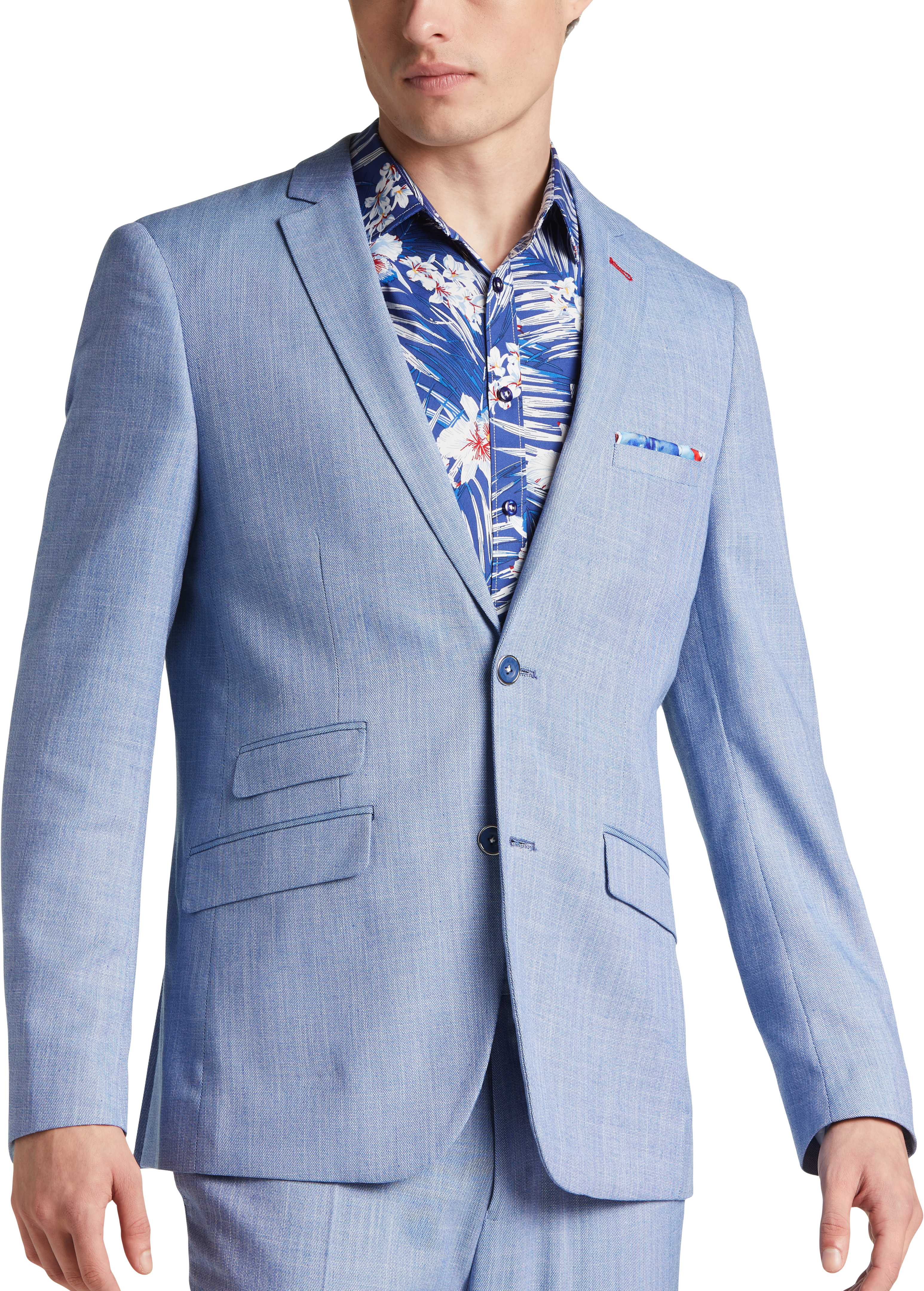 Paisley & Gray Slim Fit Suit Separates Coat, Blue Sharkskin