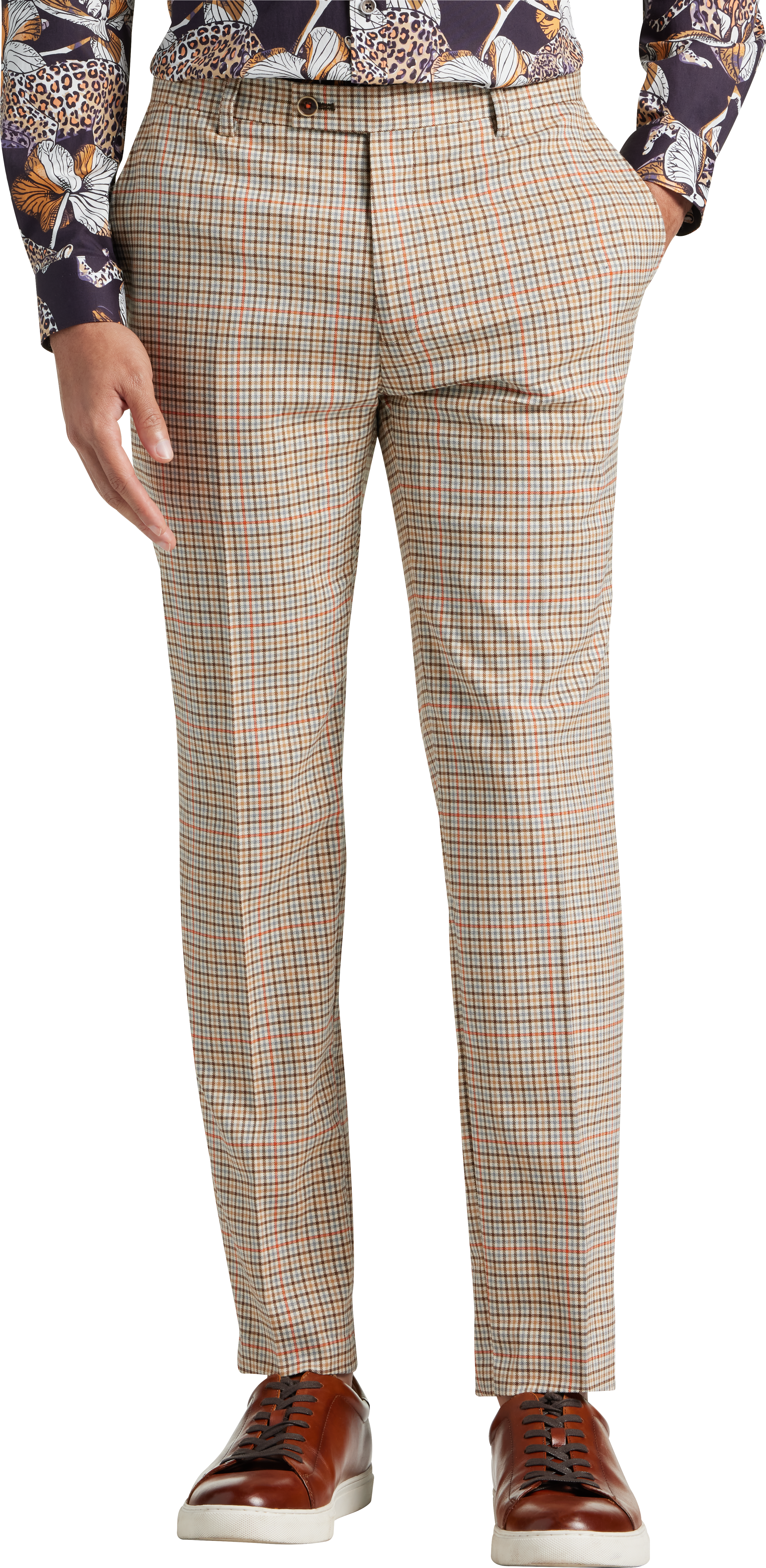 Tan hot sale checkered pants