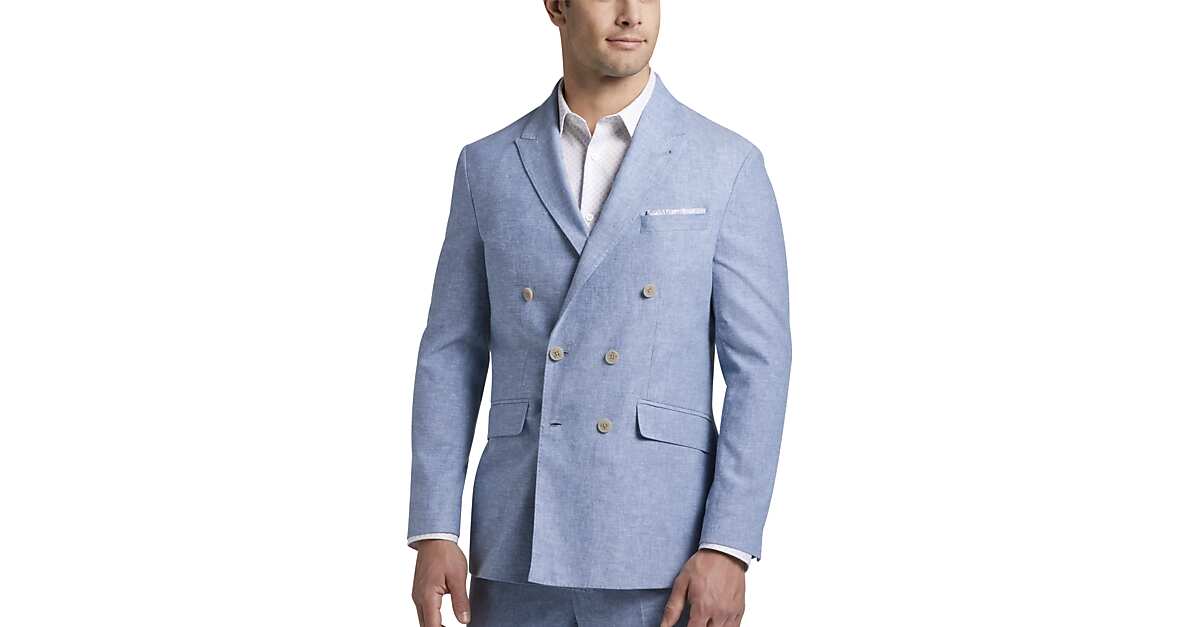 JOE Joseph Abboud Slim Fit Linen Blend Suit Separates Coat, Dusty Blue