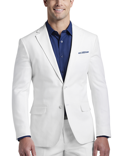 JOE Joseph Abboud Slim Fit Ljinen Blend Suit Separates, White - Men's ...