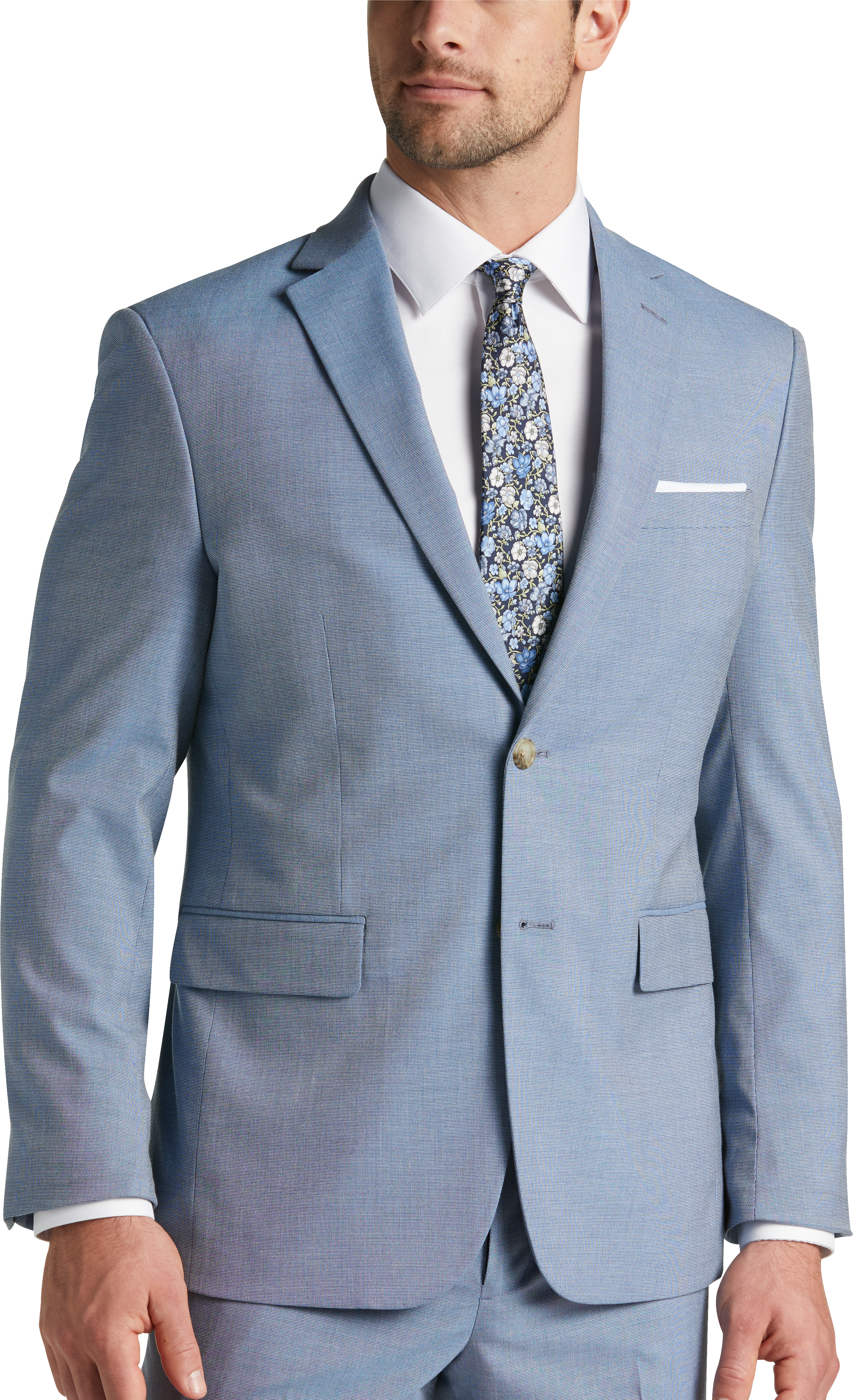 Pronto Uomo Modern Fit Suit Separates Coat, Blue Tic - Men's Suits ...