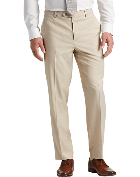 Pronto Uomo Modern Fit Suit Separates Pants, Tan Sharkskin - Men's ...
