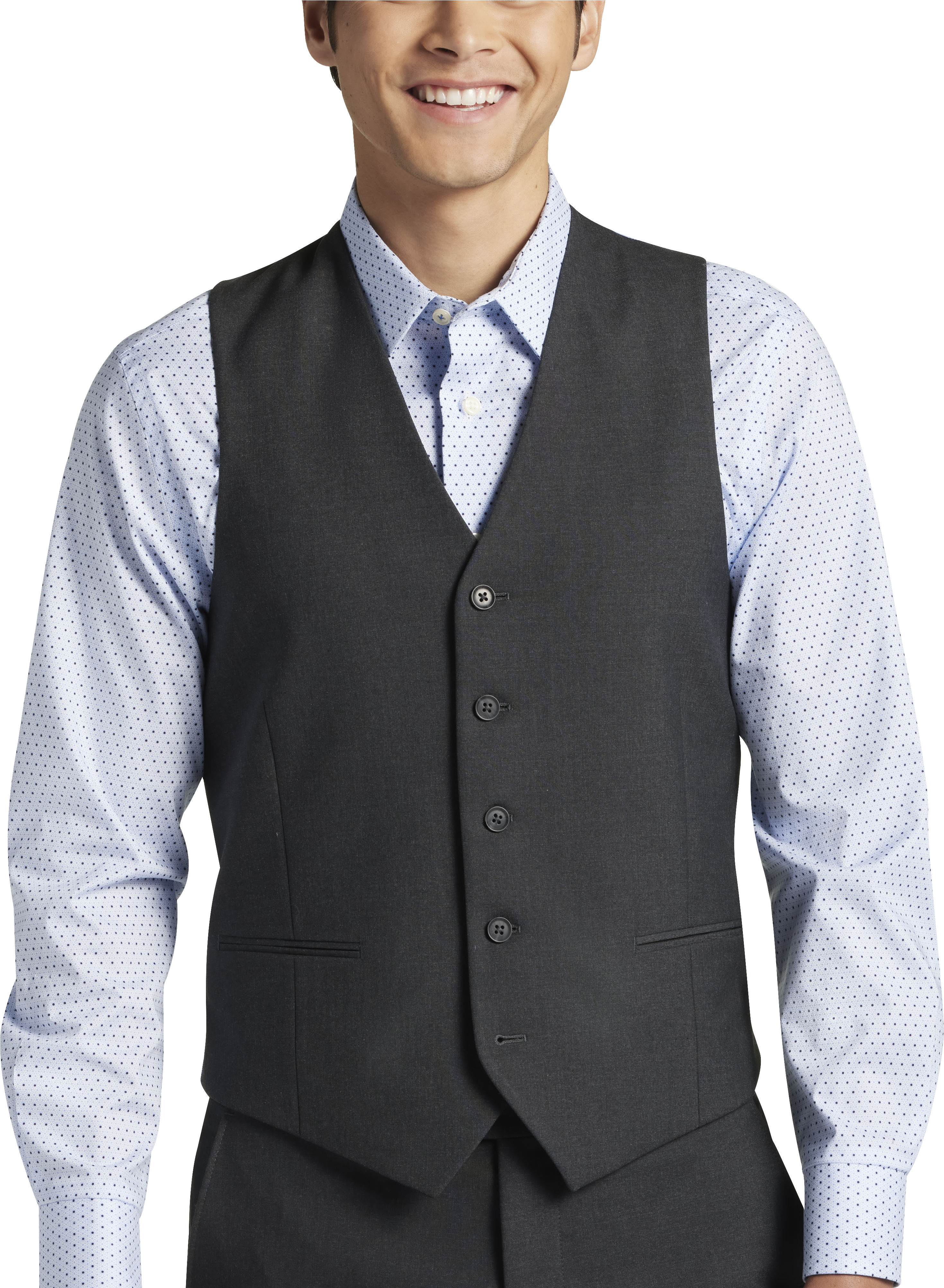 Egara Skinny Fit Suit Separates Vest, Charcoal Gray - Men's Suits | Men ...