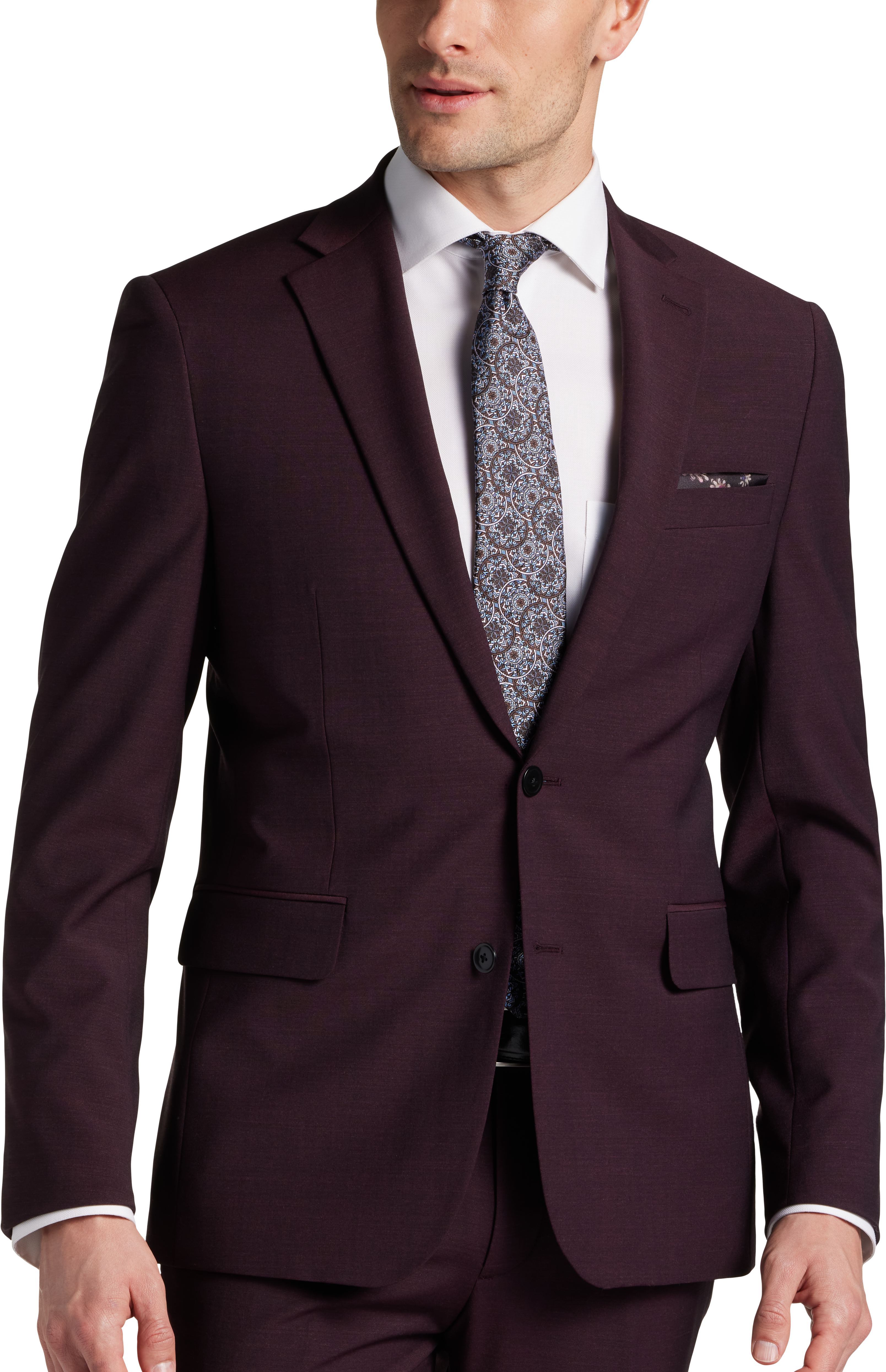 JOE Joseph Abboud Slim Fit Suit Separates Coat, Burgundy - Men's Suits ...